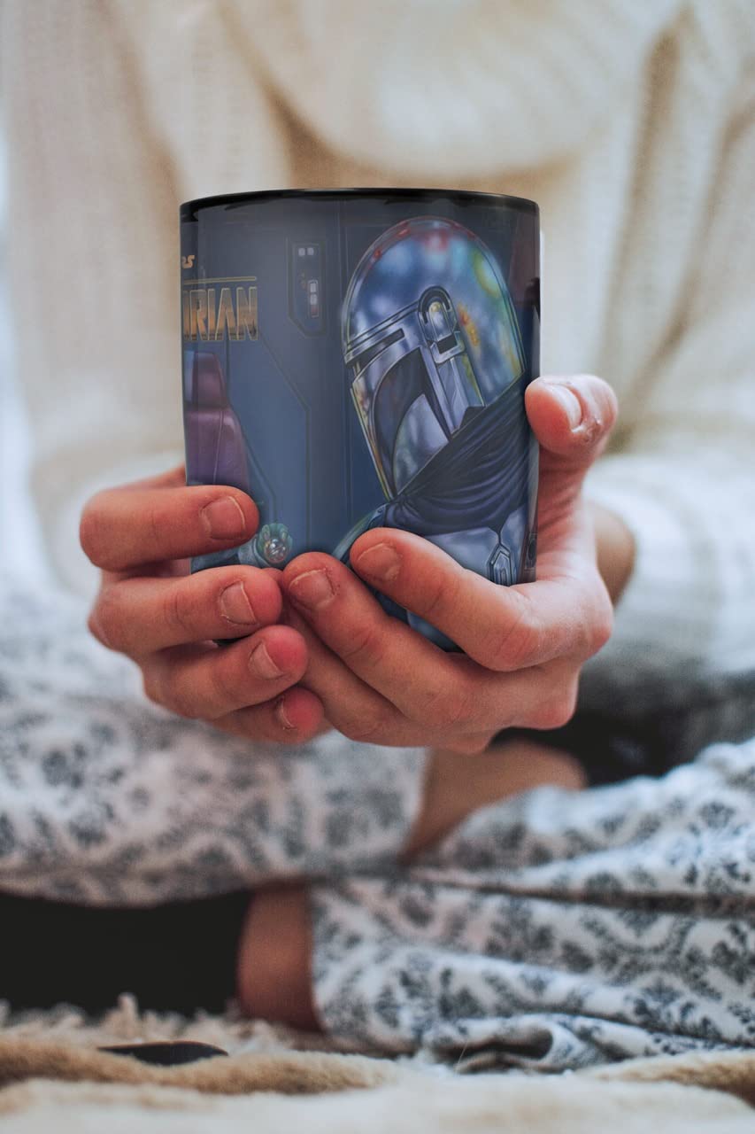 Morphing Mugs Star Wars - The Mandalorian - Two For The Road - Mando And Grugo - One 16 Oz Heat Sensitive Clue Mug - Full Image
