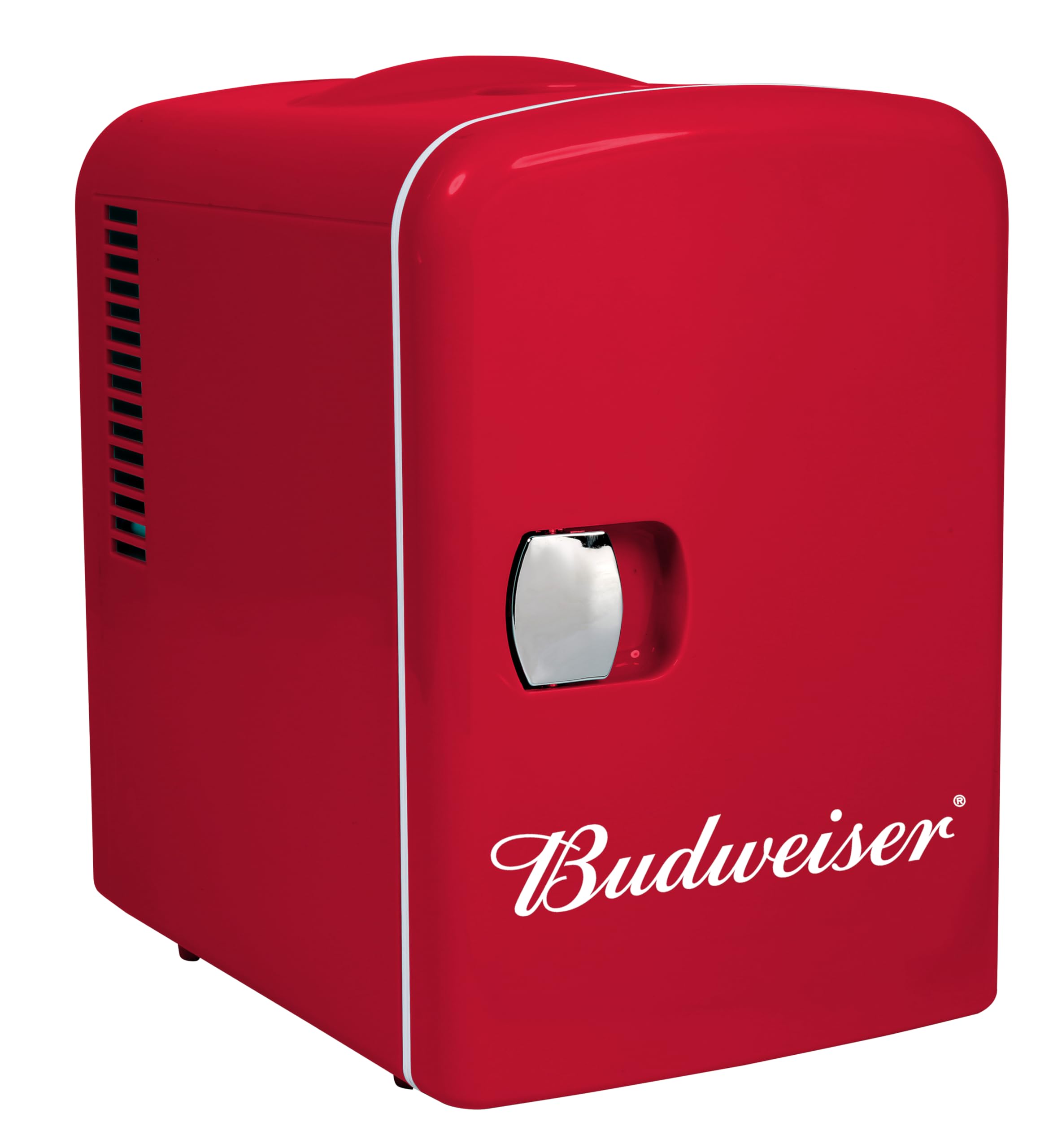 Curtis Budweiser Mis135Bud, Mini Portable Compact Personal Fridge Cooler, 4 Liter Capacity Chills Six 12 Oz Cans, 100 Freon-Free