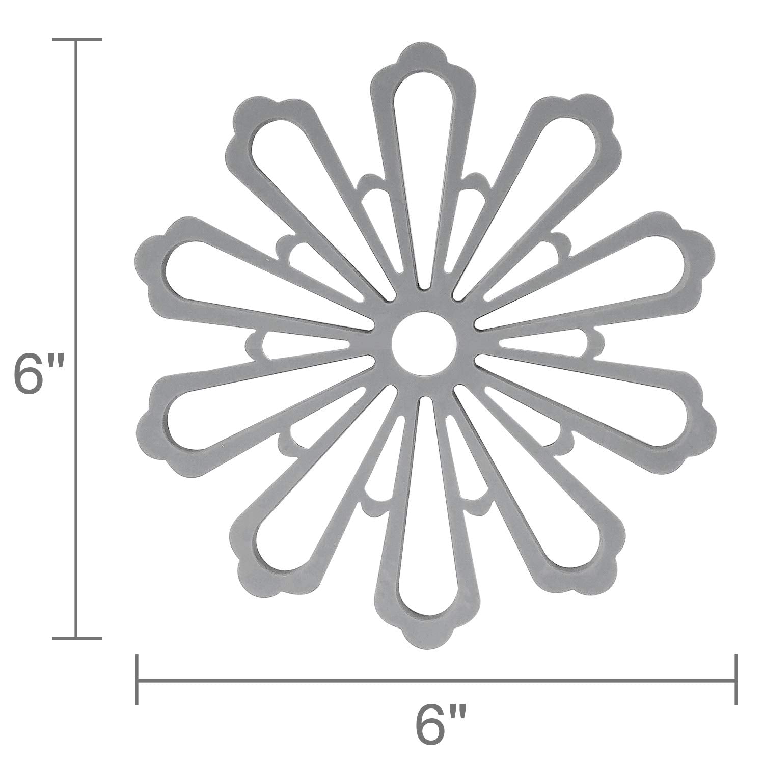 Allydrew Non-Slip Insulated Silicone Carved Trivets, Flexible And Durable Floral Coasters Multi-Use Pot Holders & Placemats Set,