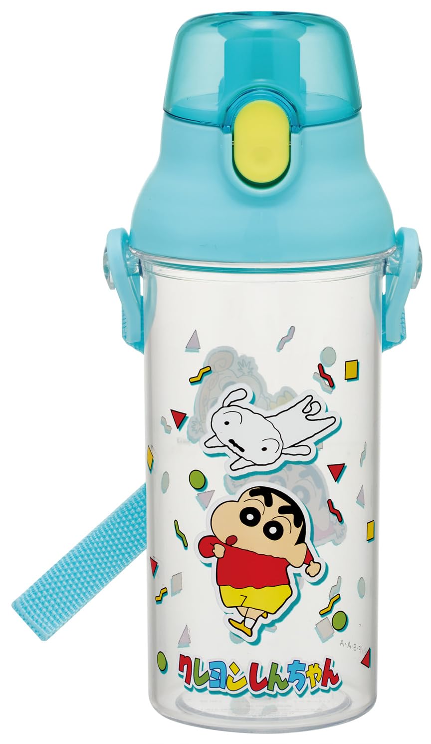 Skater PSB5TRA Childrens Clear Water Bottle, 16.9 fl oz (480 ml), Plastic, Clear Bottle, Made in Japan