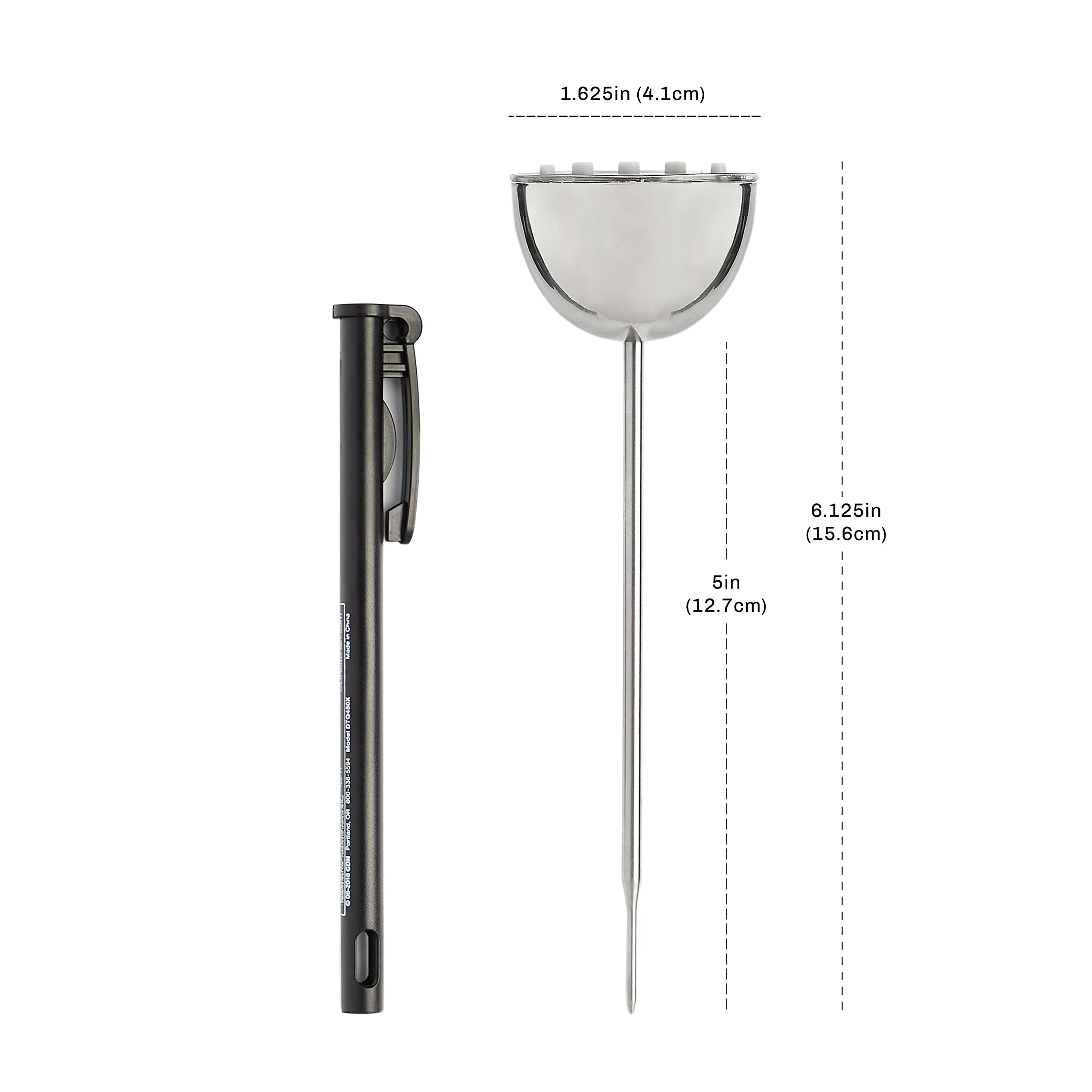 Cdn Thin Tip Thermometer | Proaccurate, 4.75 Stem, Digital, Hold, Max, Waterproof, Nsf Certified, Ideal For Cooking, Brewing -