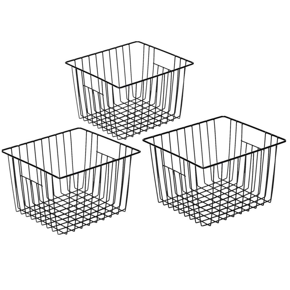 Slideep Wire Metal Basket Bin Storage Baskets Modern Farmhouse Food, Vegetable, Shampoo, Clothes, Fruits Storage Organizer Baske