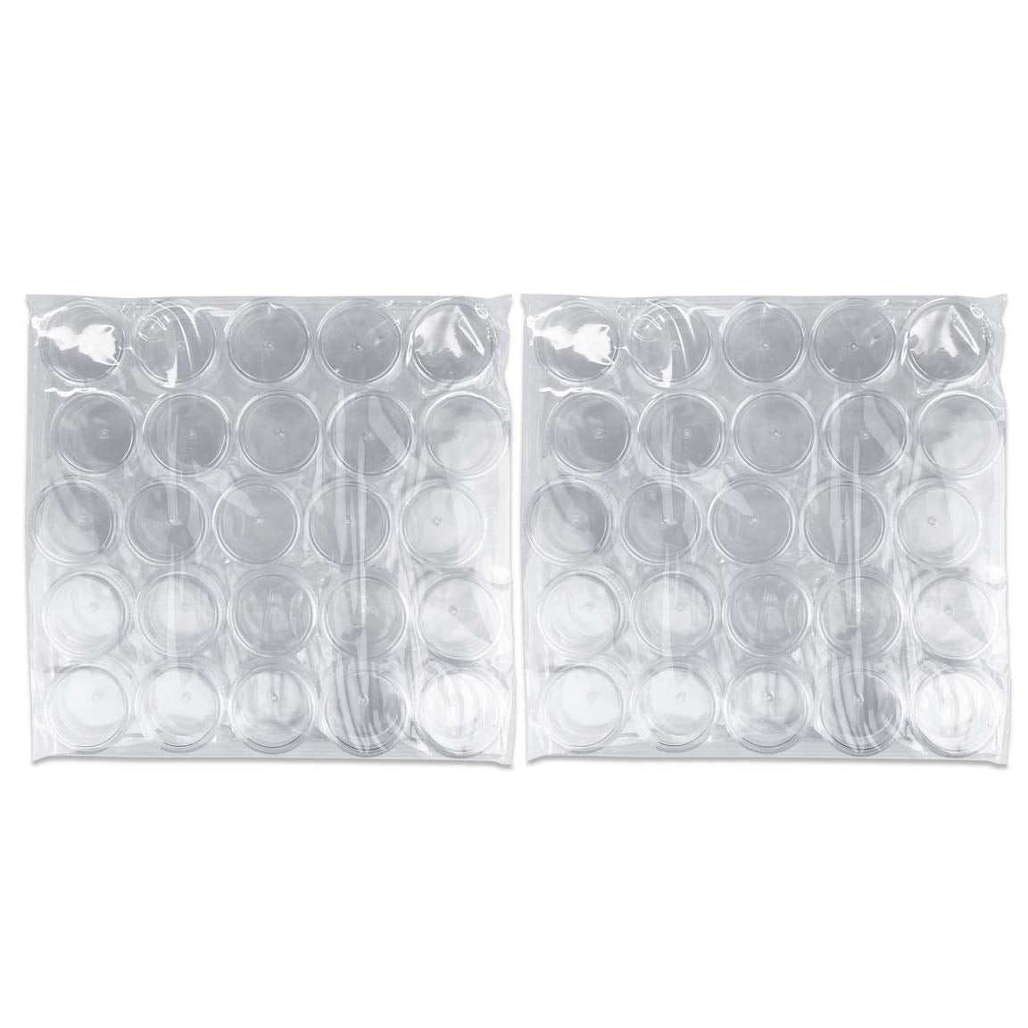 Beauticom (Quantity: 100 Pieces) 5G/5Ml Round Clear Jars With Screw Cap Lids For Scrubs, Oils, Salves, Creams, Lotions