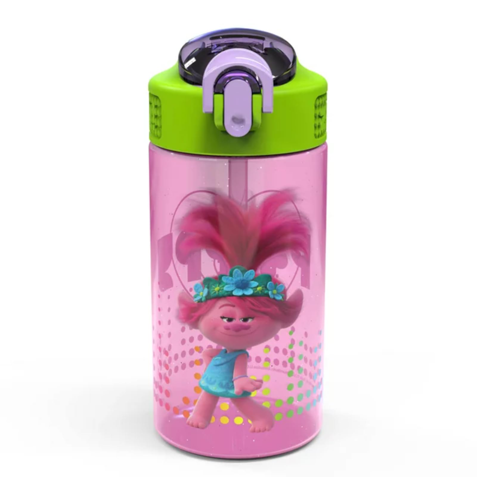 Zak Designs, Inc. Troll Friends Bpa-Free Water Bottle For Kids -Themed Kids Insulated Water Bottle With Push Button Spout, Ideal