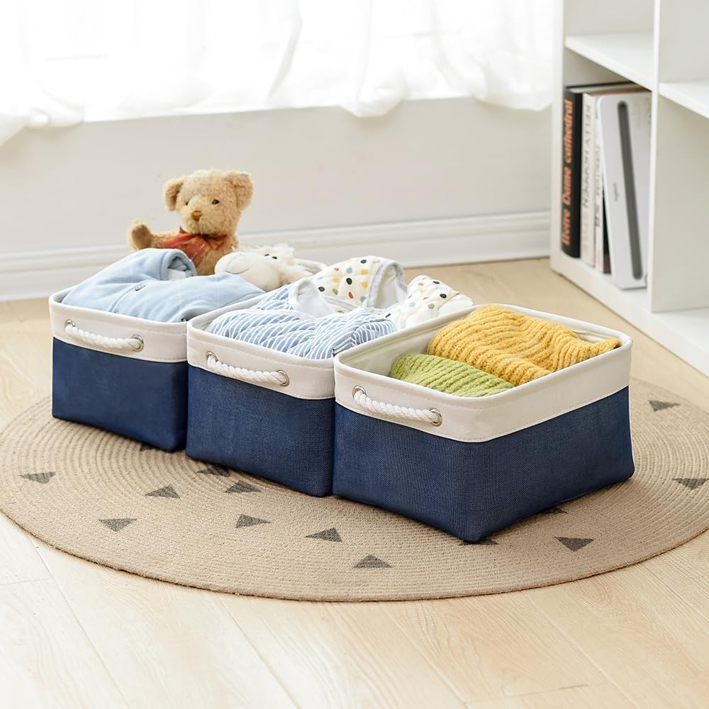 Thewarmhome Storage Bins For Shelves - 1 Pack 13.8X9.7X6.7 Inch Collapsible Storage Basket For Organizing, Dog Toy Bin For Close