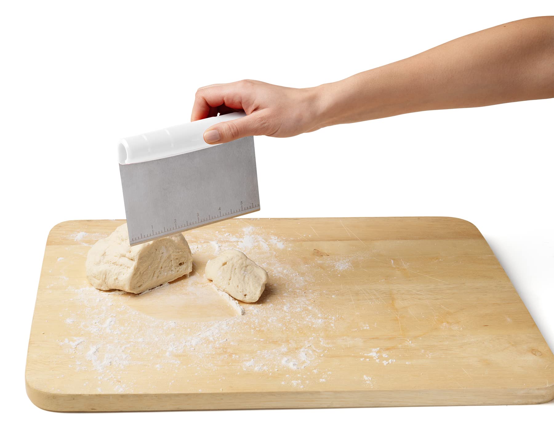 Chef'N Pastrio Set Bench Chopper, Includes Stainless Steel And Plastic Scrapers, Red