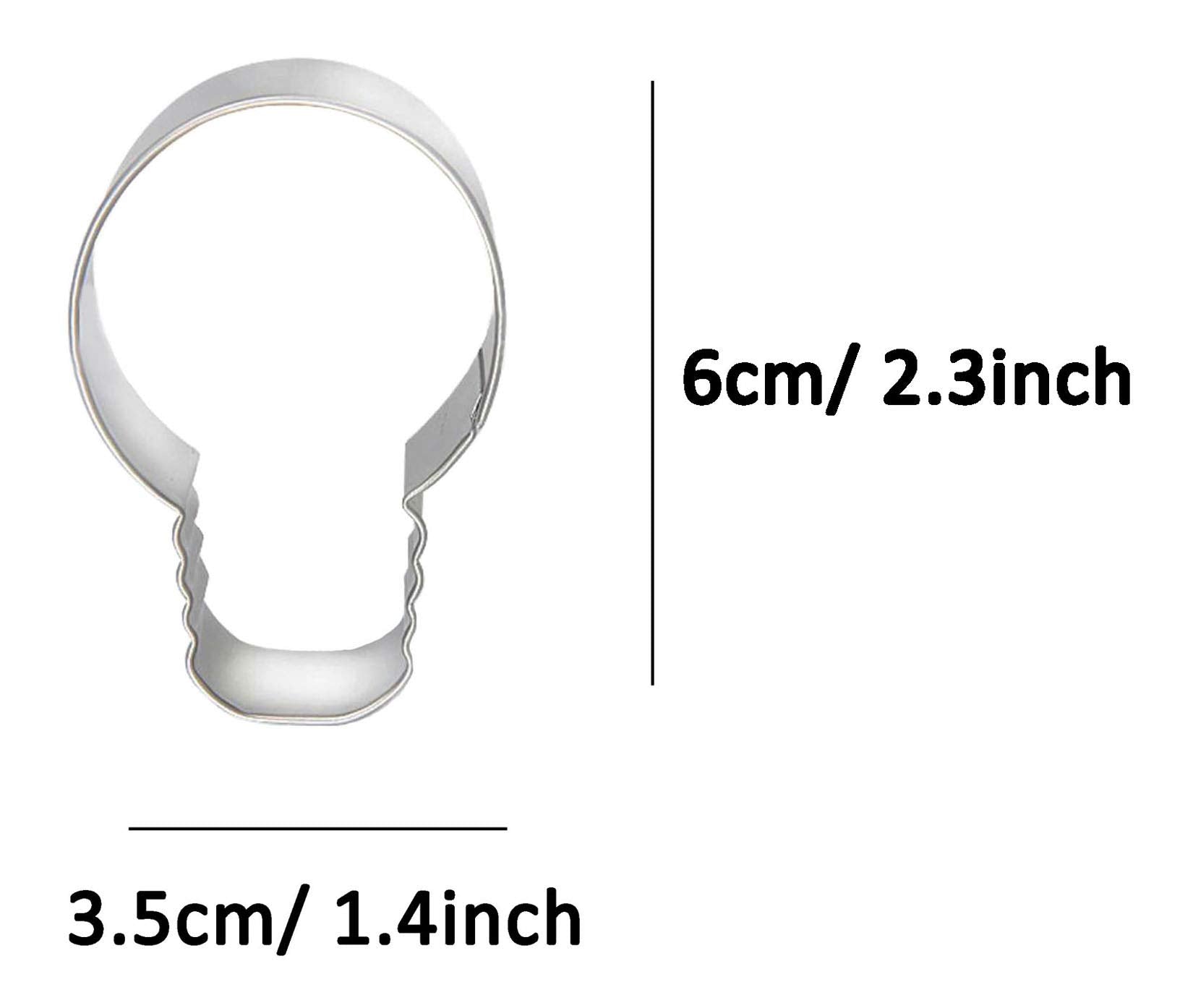 Wjsyshop Bulb Cookie Cutter Stainless Steel