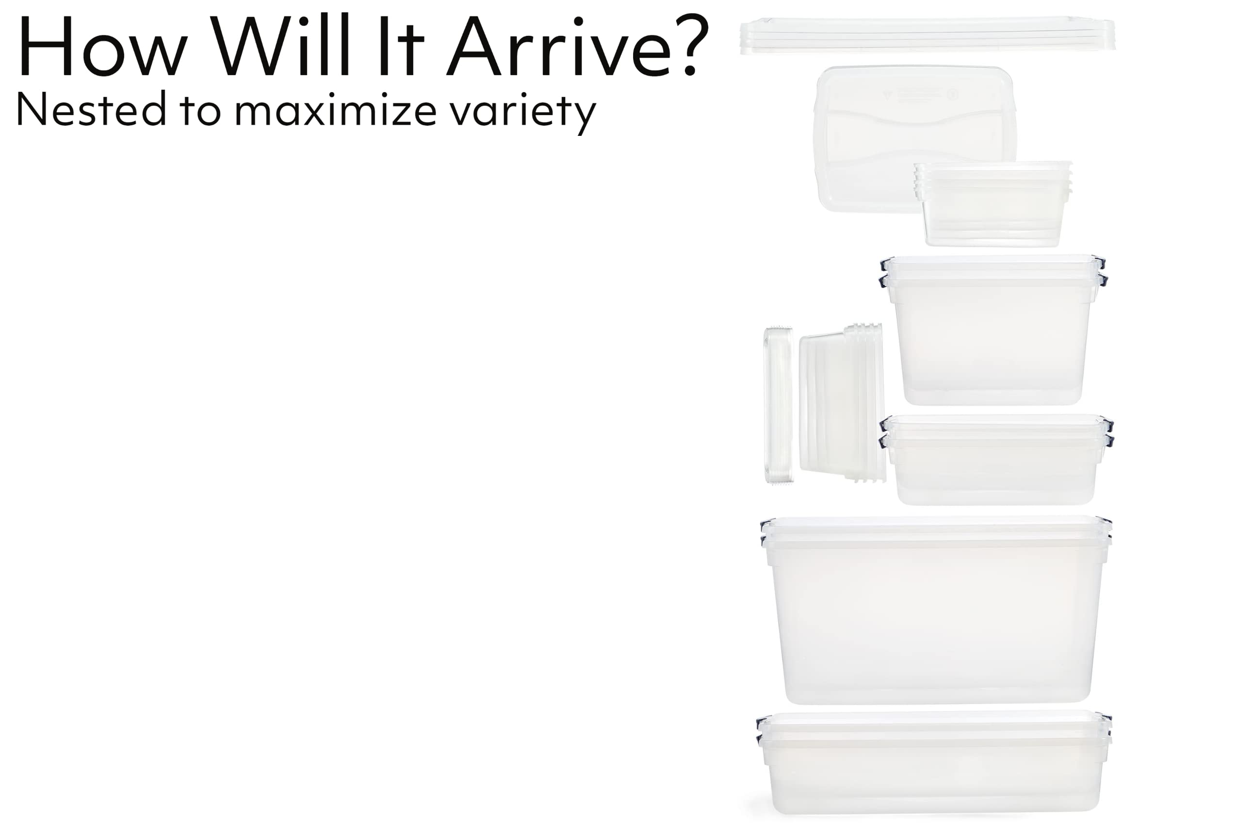 Rubbermaid Cleverstore Clear Dorm Variety 12-Pack, Made In Usa, Stackable Large Clear Storage Bins With Lids, See-Through Plasti