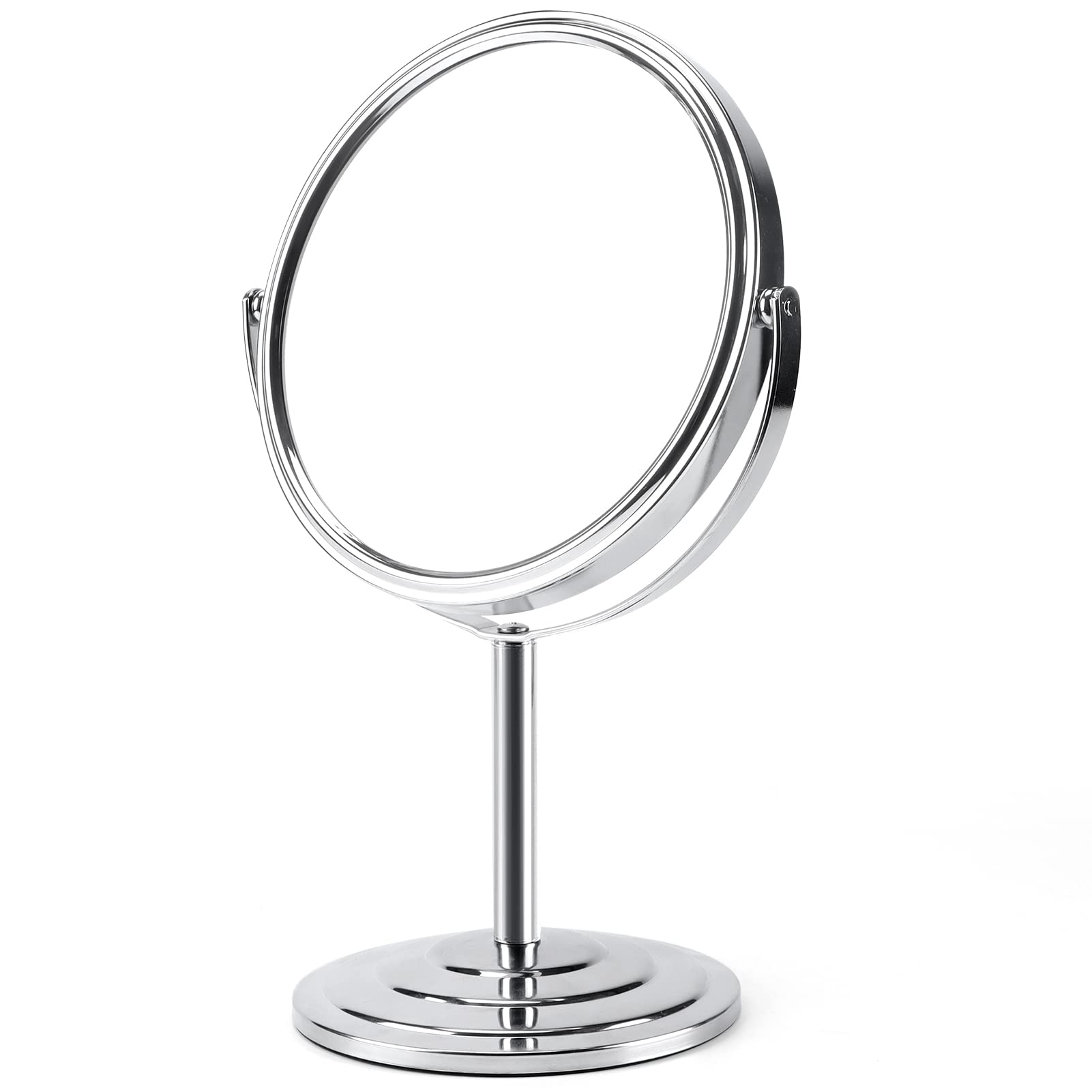 Schliersee Magnifying Vanity Makeup Mirror 1X/3X, 7 Inch 360Rotation Double Sided Magnification Desk Table Mirror
