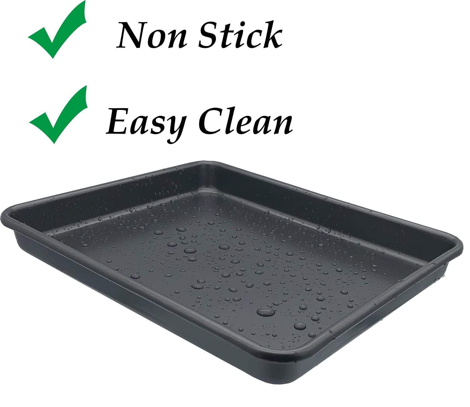 Small Cookie Sheets 11X9 Inch 2Pcs Mini Baking Pan Toaster Oven Tray Nonstick Thicken Brushed Carbon Steel Magnetic No Warp 1 To