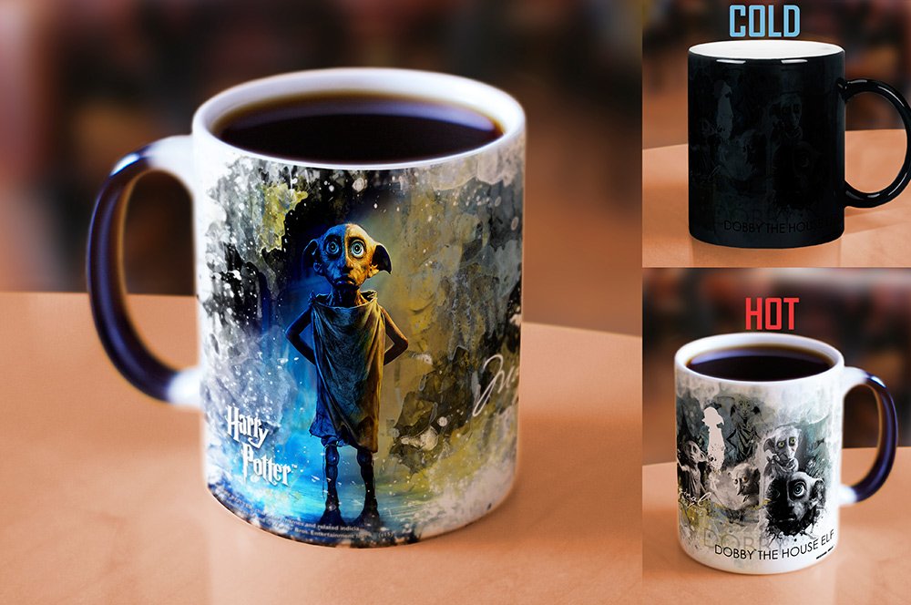 Morphing Mugs Harry Potter (Dobby) Ceramic Mug, Black