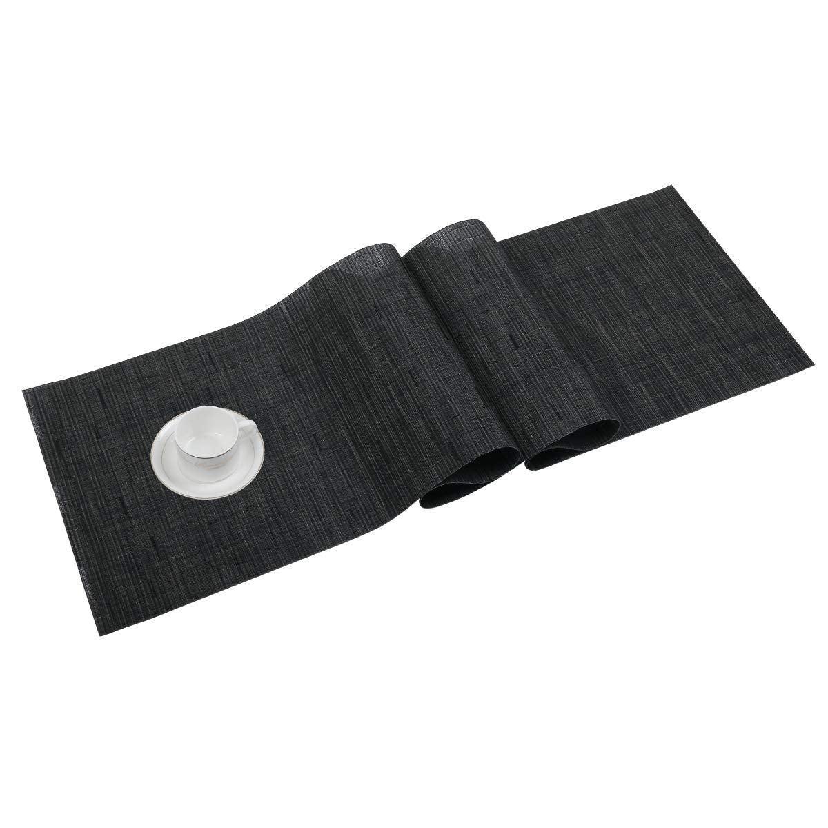 Shacos Woven Vinyl Table Runner 12X54 Inch Indoor Outdoor Table Runner Mats Wipe Clean Table Runners For Dining Table Coffee Tab