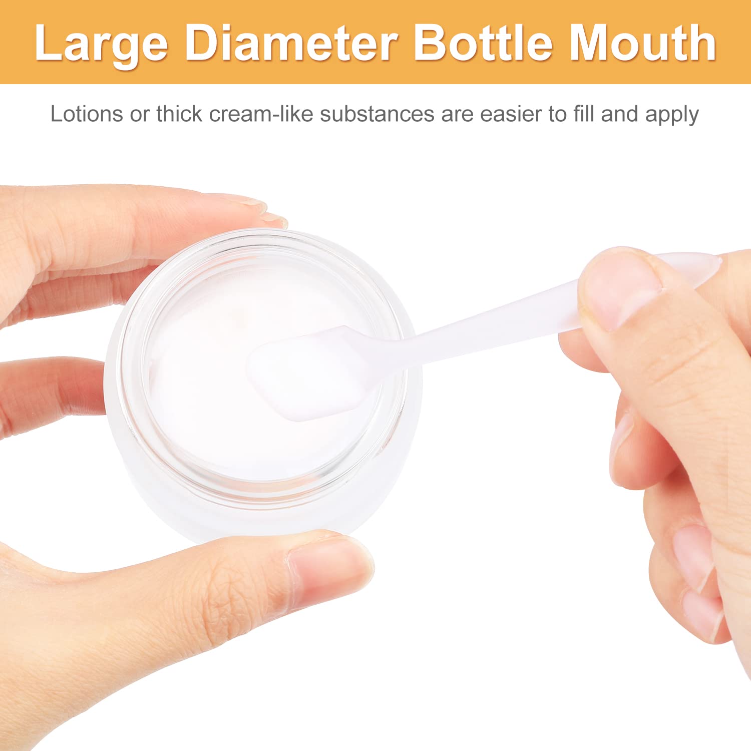 Dmuuudm 1 Oz 10 Pack Frosted Glass Face Cream Jars,Empty Cream Jars Holder Case With Wood Grain Lid&Inner Liner,Sample Cosmetic