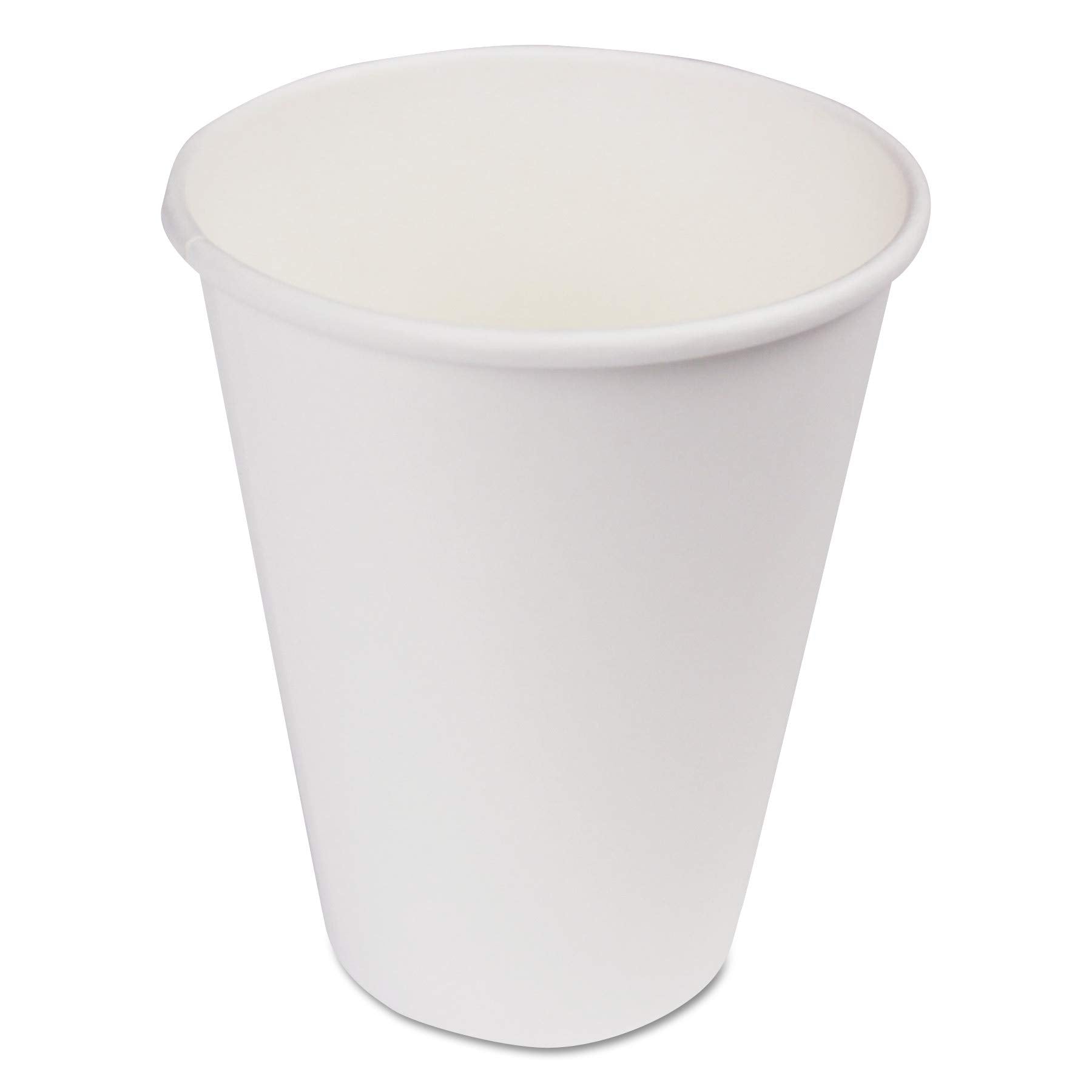 Paper Hot Cups, 12 oz, White, 50/Sleeve, 20 Sleeves/Carton