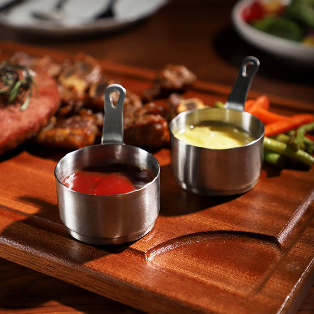 Elvaesther Handle Sauce Pan, Mini Sauce Pan With Hanging Hole, Handle Sauce Pot Multi-Purpose Corrosion-Resistant 304 Stainless