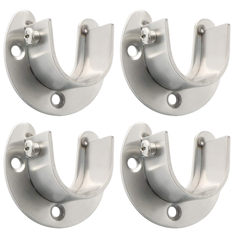 Alise Curtain Rod Holder Bracket 1   Dia,Closet Rod Holders Wall Mounted,Curtain Rod Flange Brackets Curved Shower Curtain Rod