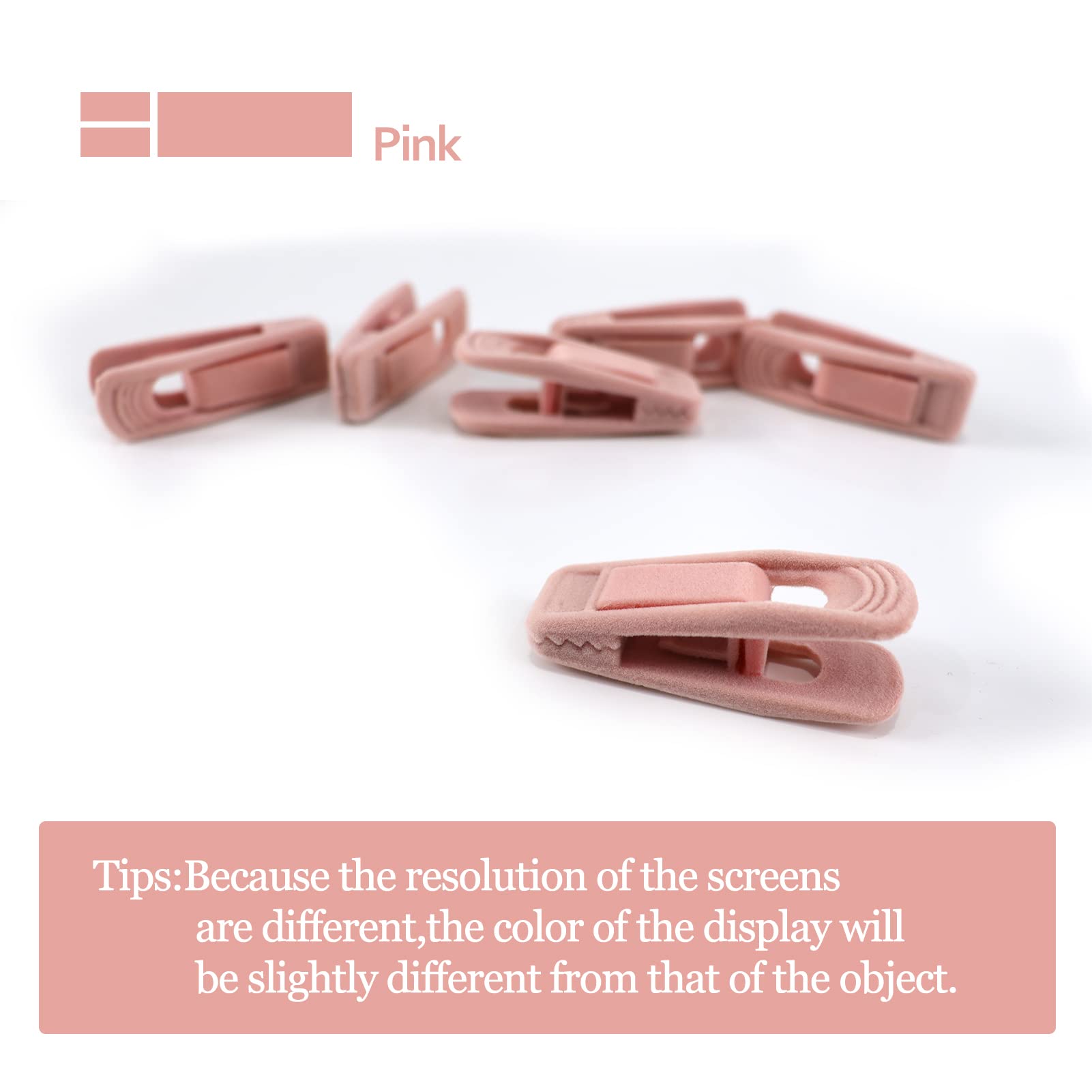 Trgowaul Light Pink Velvet Hangers Clips, Pant Hangers Velvet Clips, Strong Finger Clips Perfect For Thin Velvet Hangers Suit Sk