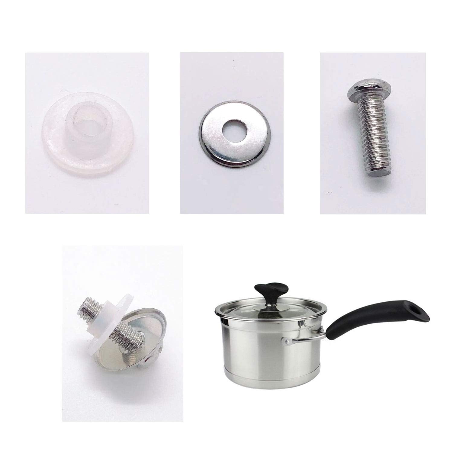 6 Pcs Handgrip Lid Knob Cap Universal Pan Pot Grip Lid Knob Handle 2 Style Cookware Pot Knob Pan Lid Handle Replacement