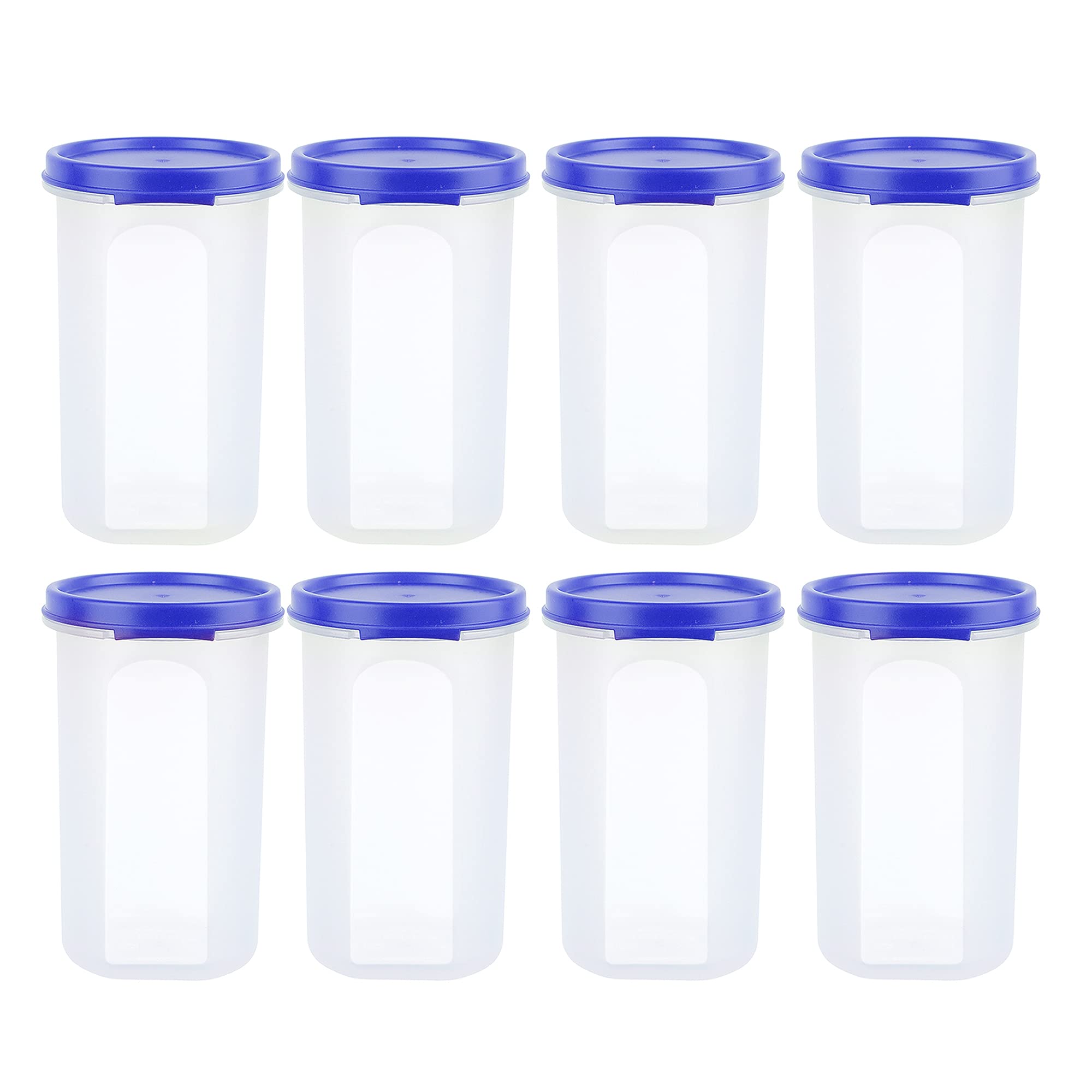 Cutting Edge 585Ml Smart Slim Storage Airtight ContainerDark Blue,Set Of 8