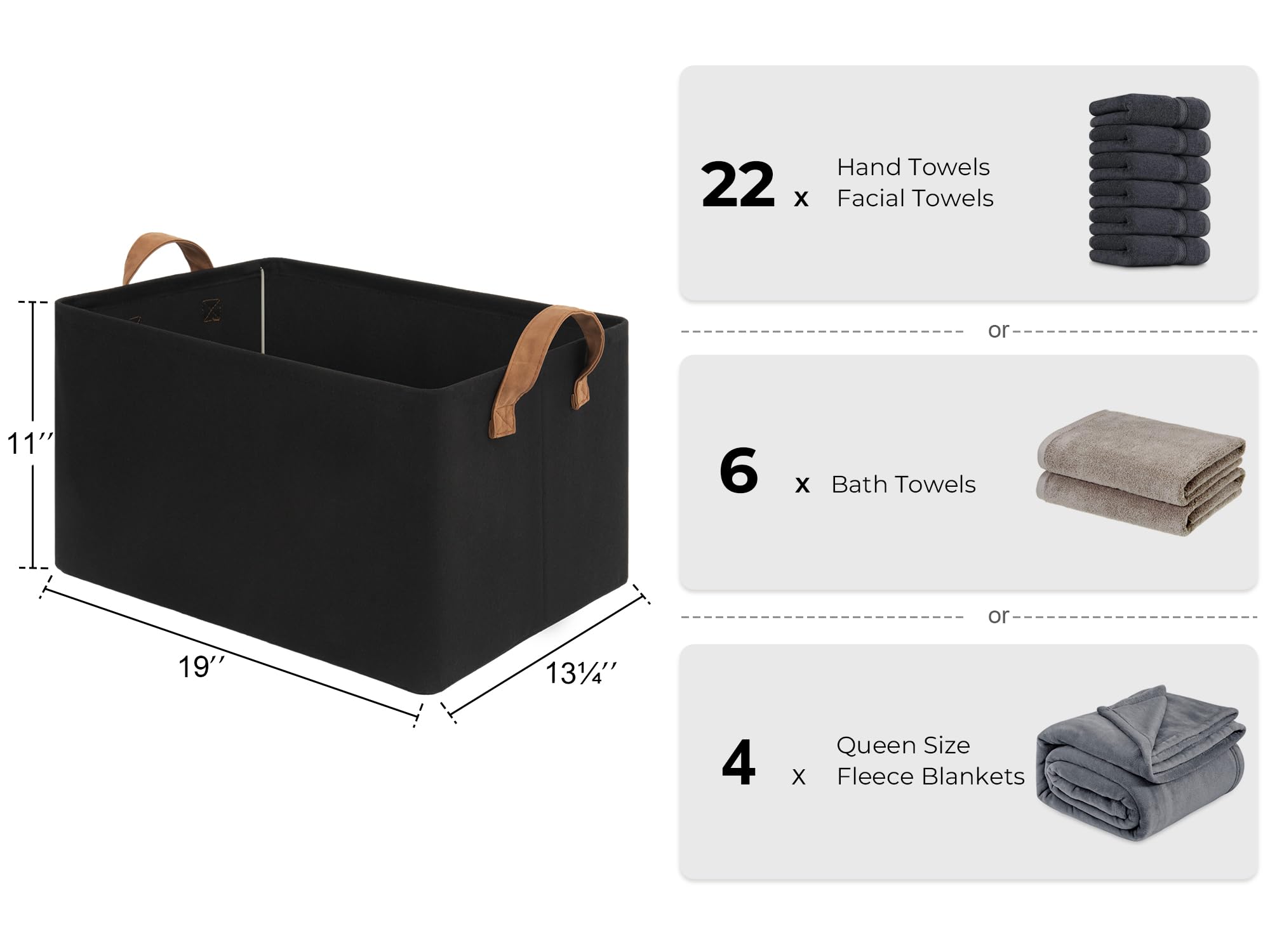 Storageworks Storage Bins, Fabric Storage Bins For Shelves, Extra Large Storage Baskets With Metal Frame, Closet Baskets And Bin