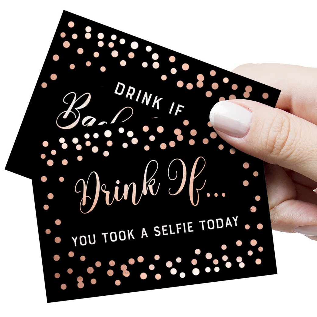 Printed Party Bachelorette Drink If Game, Girls Night Ideas And Favors, 26 Cards