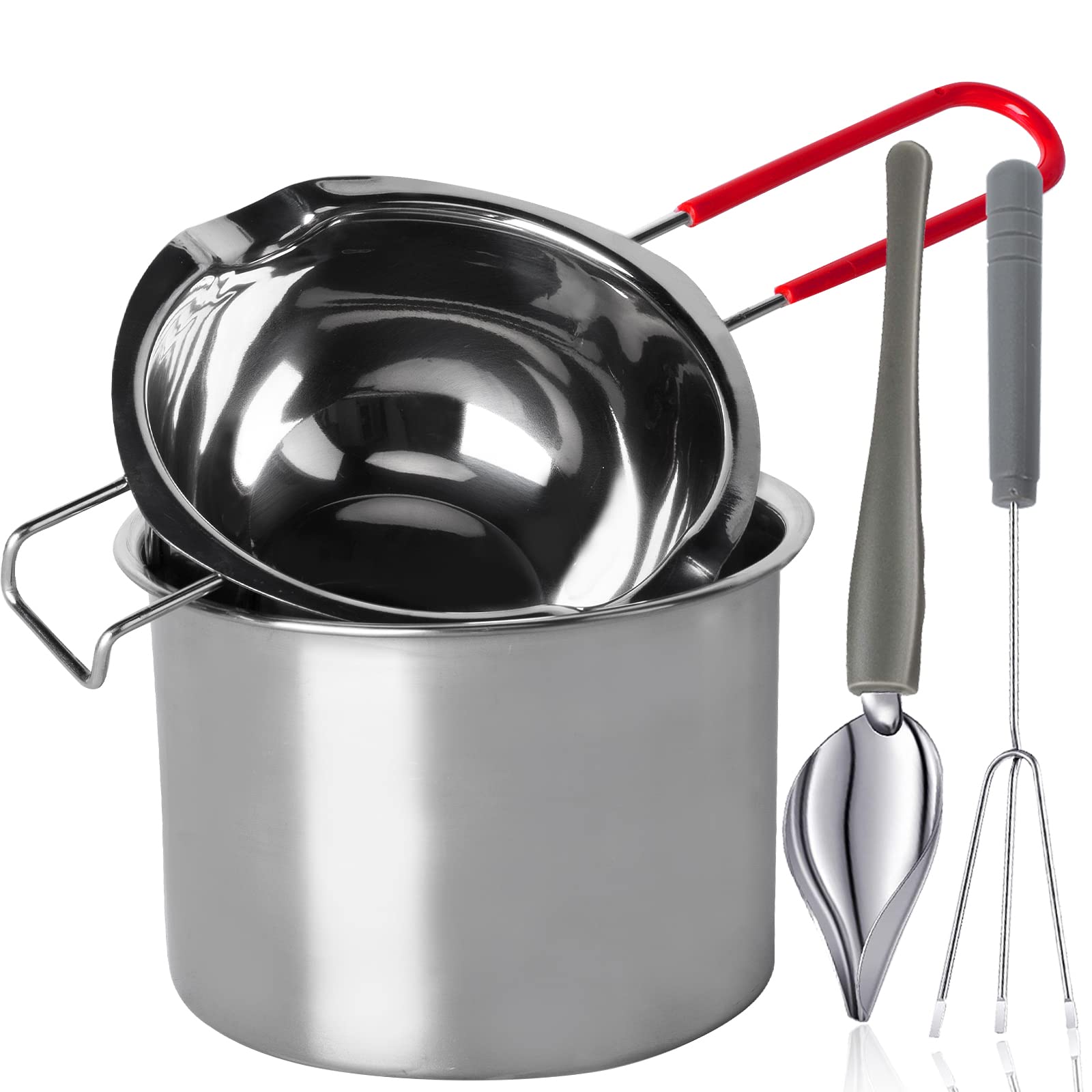 Stainless Steel Double Boiler Melting Pot With Heat Resistant Handle, Large Capacity Chocolate Melting Pot For Butter Candy Butt