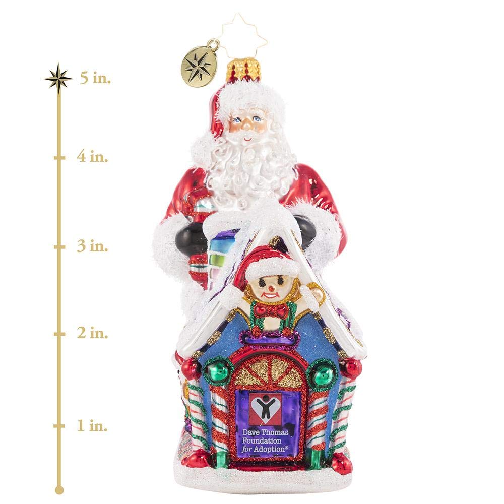 Christopher Radko Hand-Crafted European Glass Christmas Decorative Figural Ornament, Dave Thomas Adoption 2021