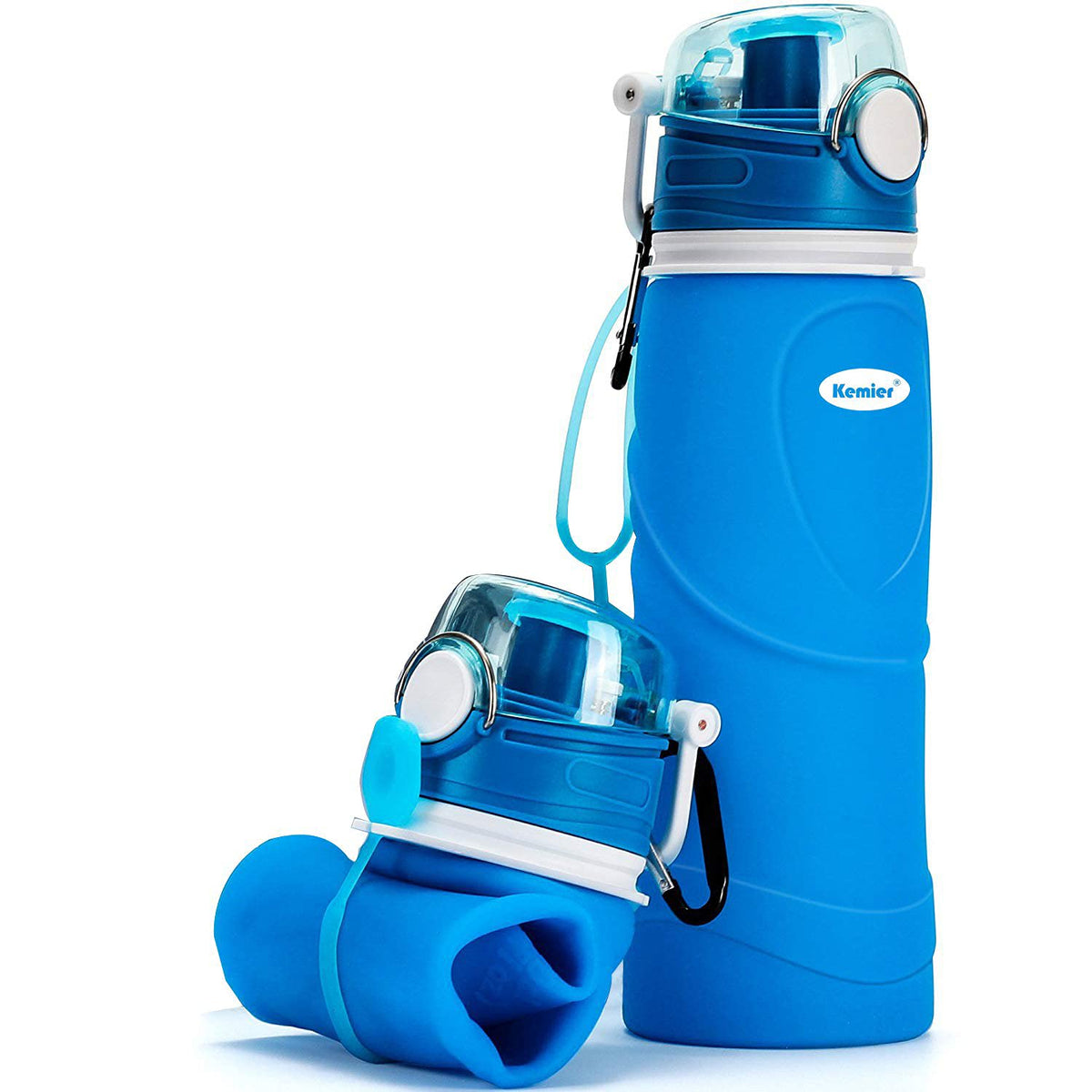 Kemier Collapsible Silicone Water Bottles-750Ml,Medical Grade,Bpa Freecan Roll Up,26Oz,Leak Proof Foldable Sports & Outdoor Wate