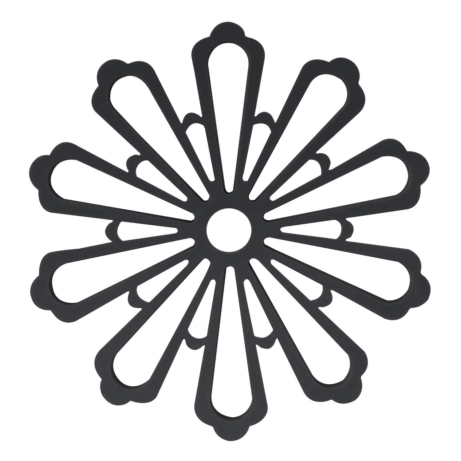 Allydrew Non-Slip Insulated Silicone Carved Trivets, Flexible And Durable Floral Coasters Multi-Use Pot Holders & Placemats Set,
