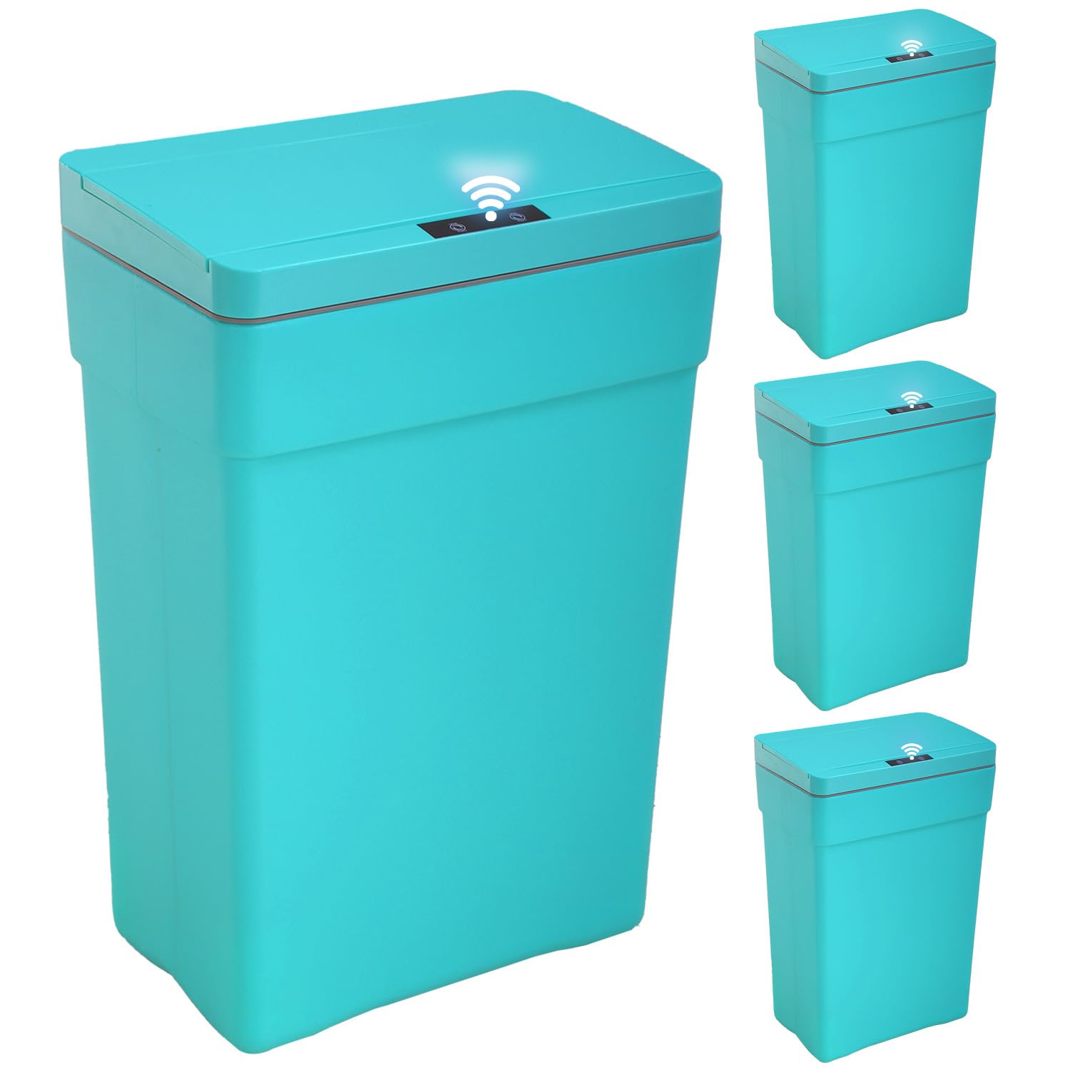 13 Gallon Trash Can Automatic Kitchen Trash Can Touch Free High-Capacity Garbage Can With Lid For Bedroom Bathroom Home Office 5