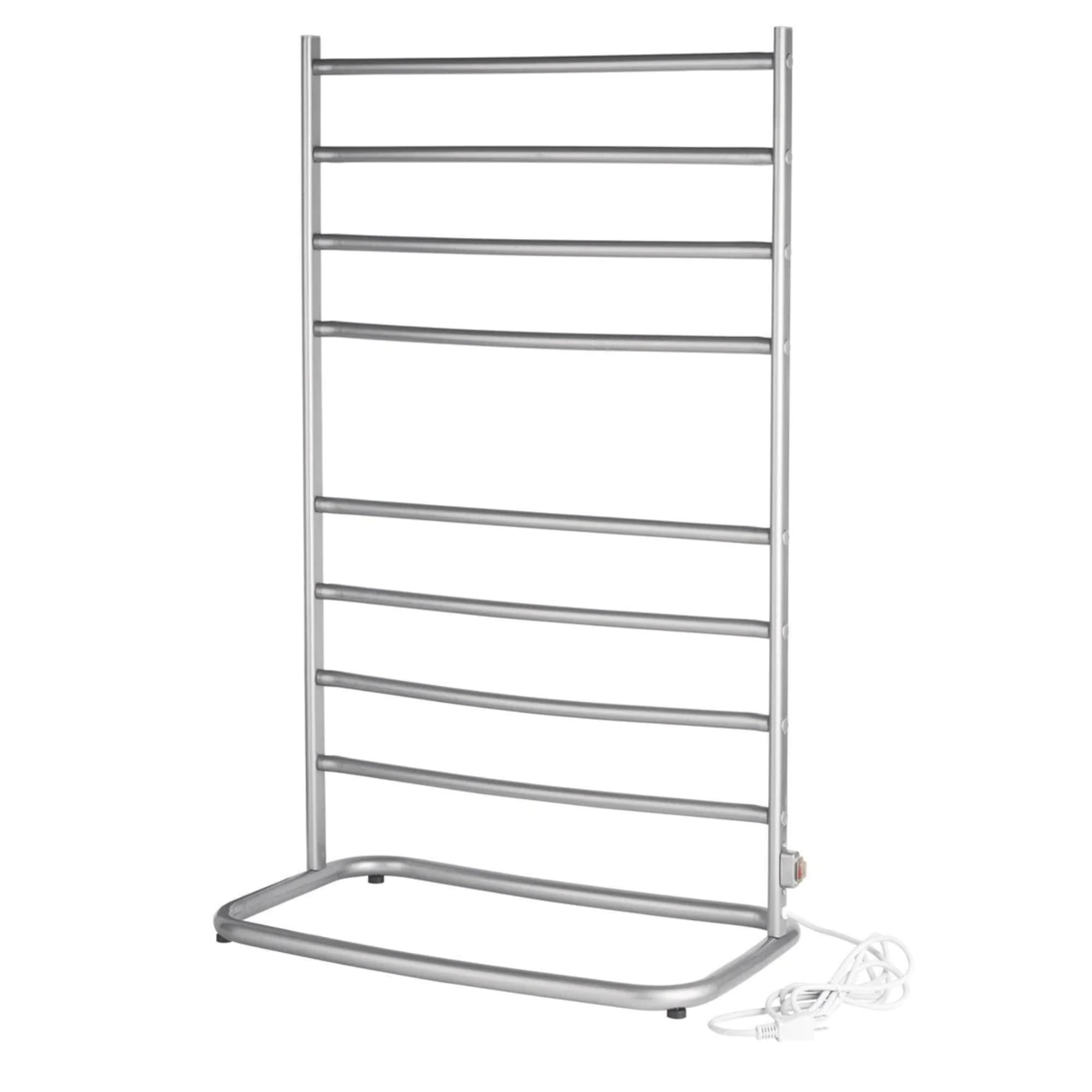 Warmrails Hyde Park Towel Warmer - Free-Standing Towel Warmer Rack For Drying Towels And Garments - 39-Inch Nickel Finish Frame