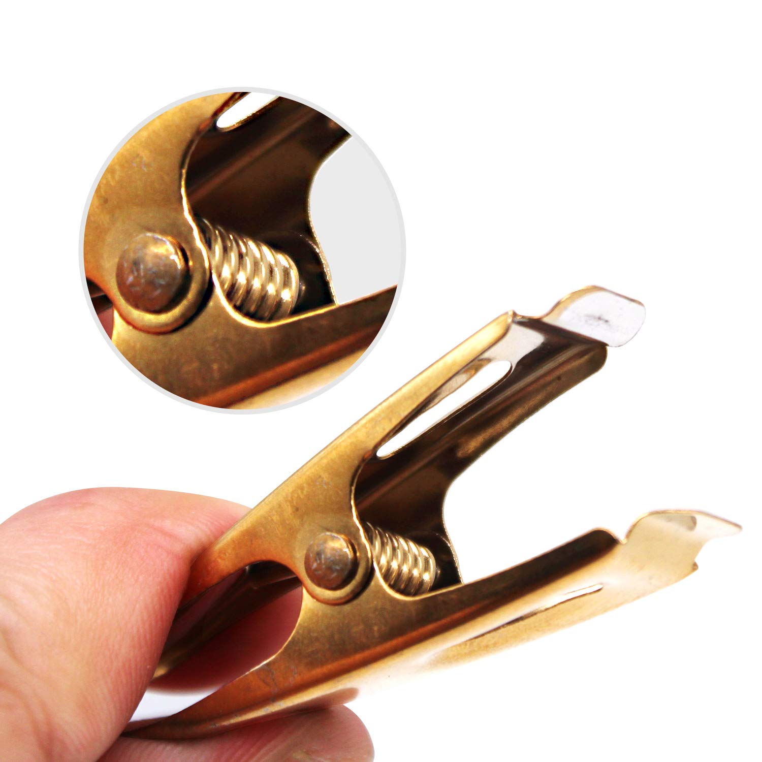 Aitrai Stainless Steel Clothespins-50 Pack Gold Clothespins Wire Metal Clothes Pins Laundry Clips For Outdoor Clothesline Home K