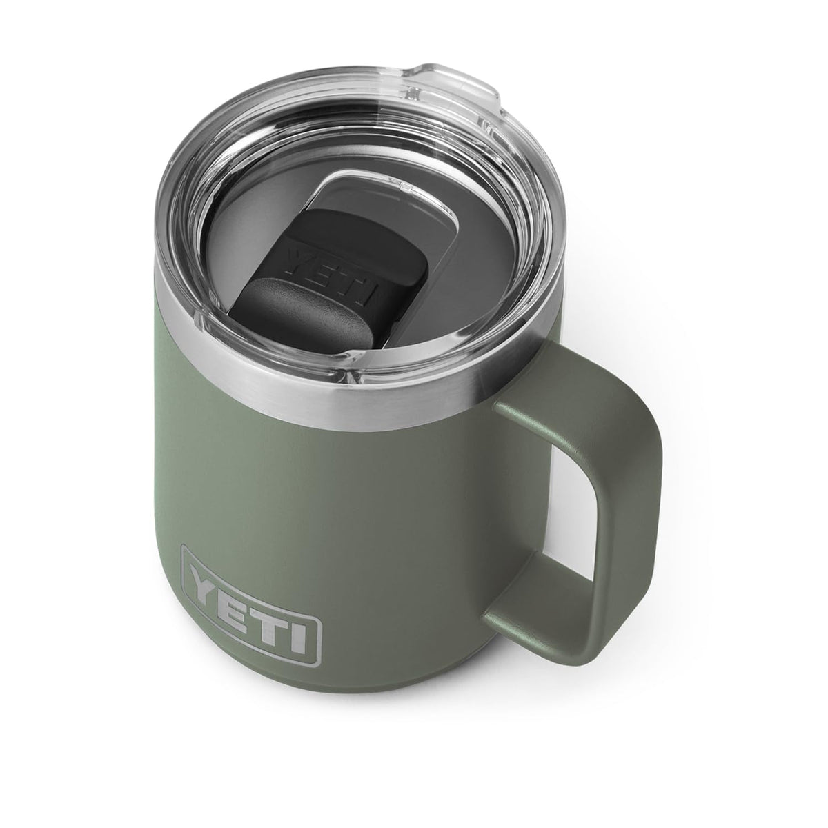 Yeti Rambler 10 Oz Stackable Mug, Vacuum Insulated, Stainless Steel With Magslider Lid, Camp Green
