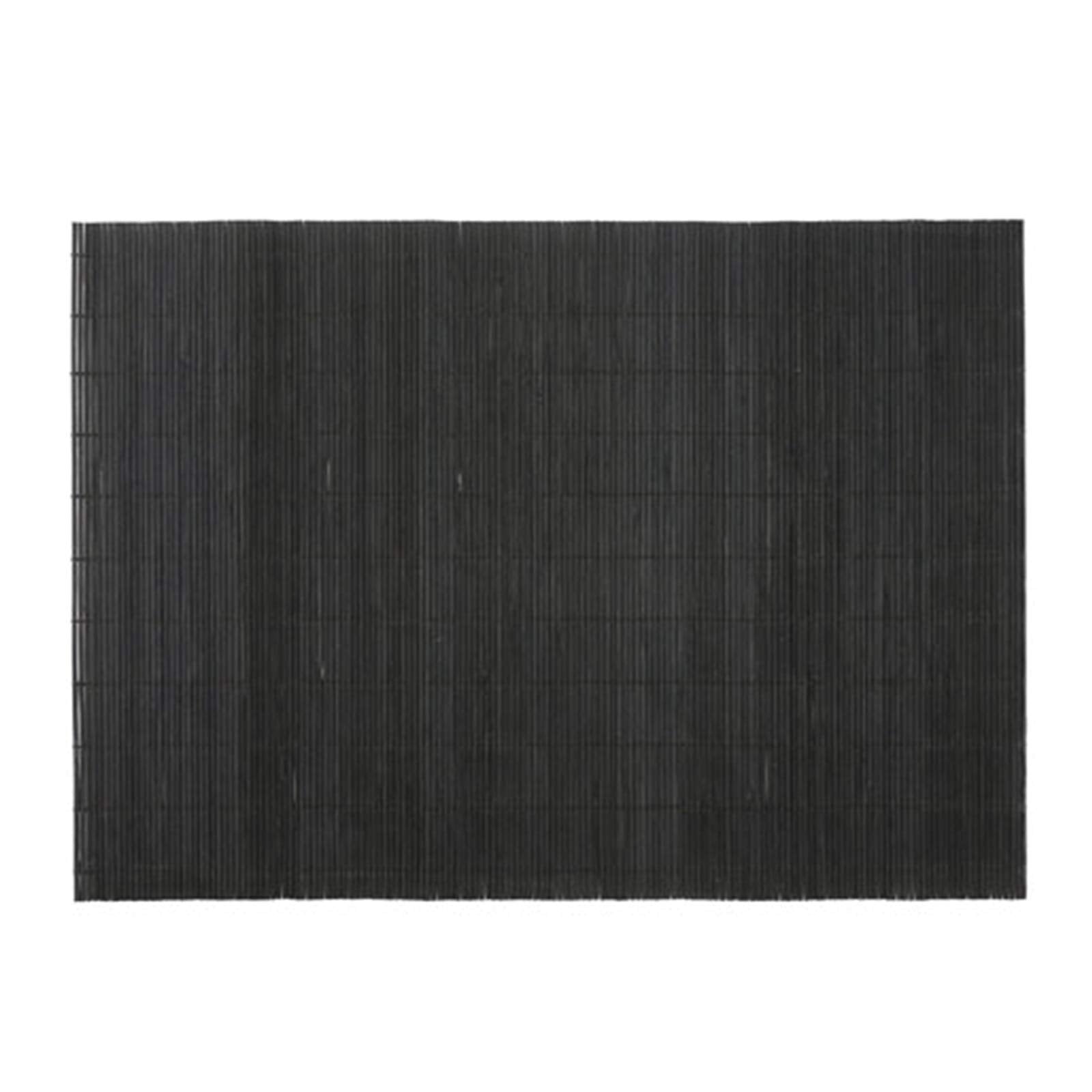 Bamboomn Bamboo Placemat/Sushi Rolling Mat - 18.75'' X 13'' - Black, 8 Pcs