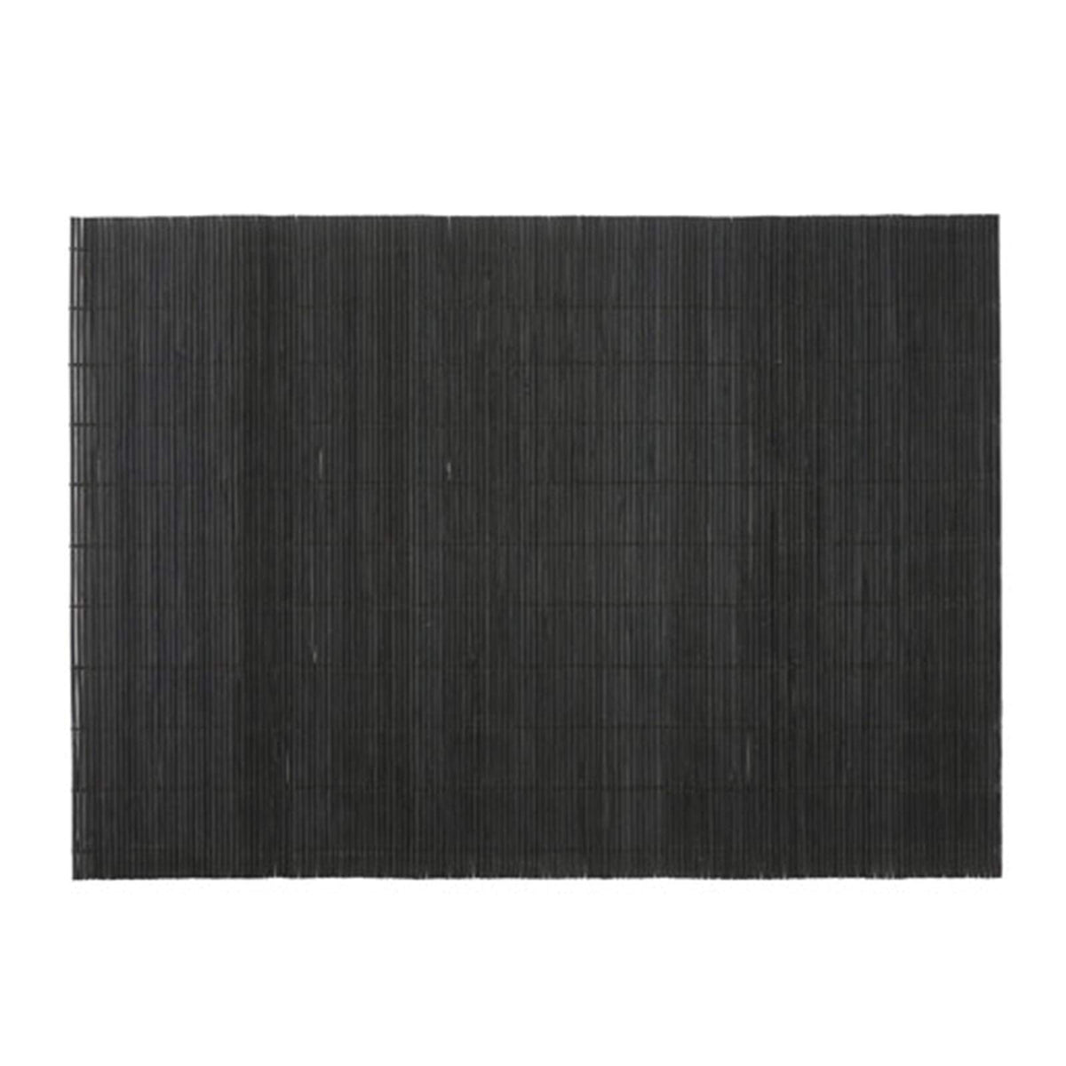 Bamboomn Bamboo Placemat/Sushi Rolling Mat - 18.75'' X 13'' - Black, 8 Pcs