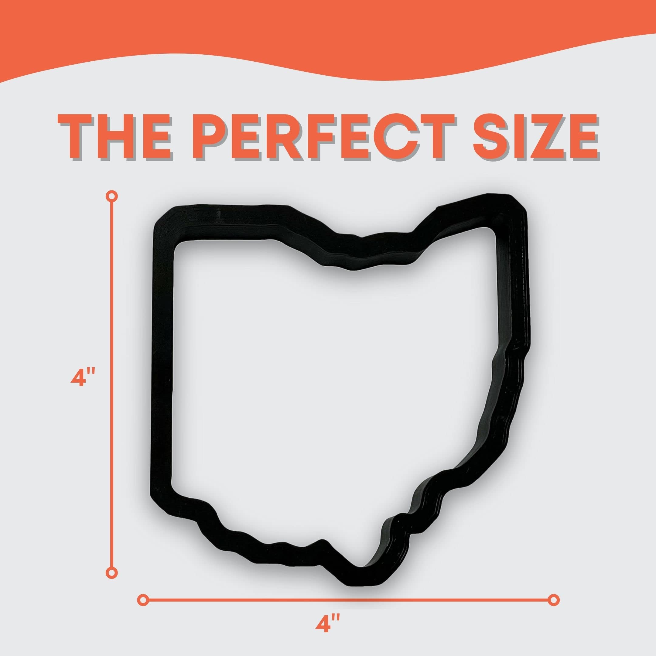 Ohio State Cookie Cutter With Easy To Push Design, For Sports, Work Events, And Graduation Celebrations (4 Inch)