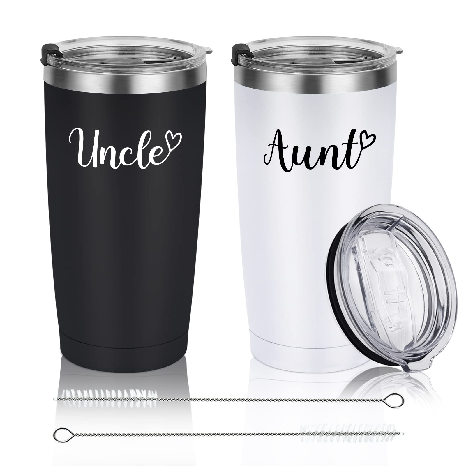 Aunt Uncle Gifts, Aunt And Uncle Travel Tumbler Set Of 2, Christmas Birthday Gifts For Aunt Uncle Form Nephew And Niece, 20 Oz S