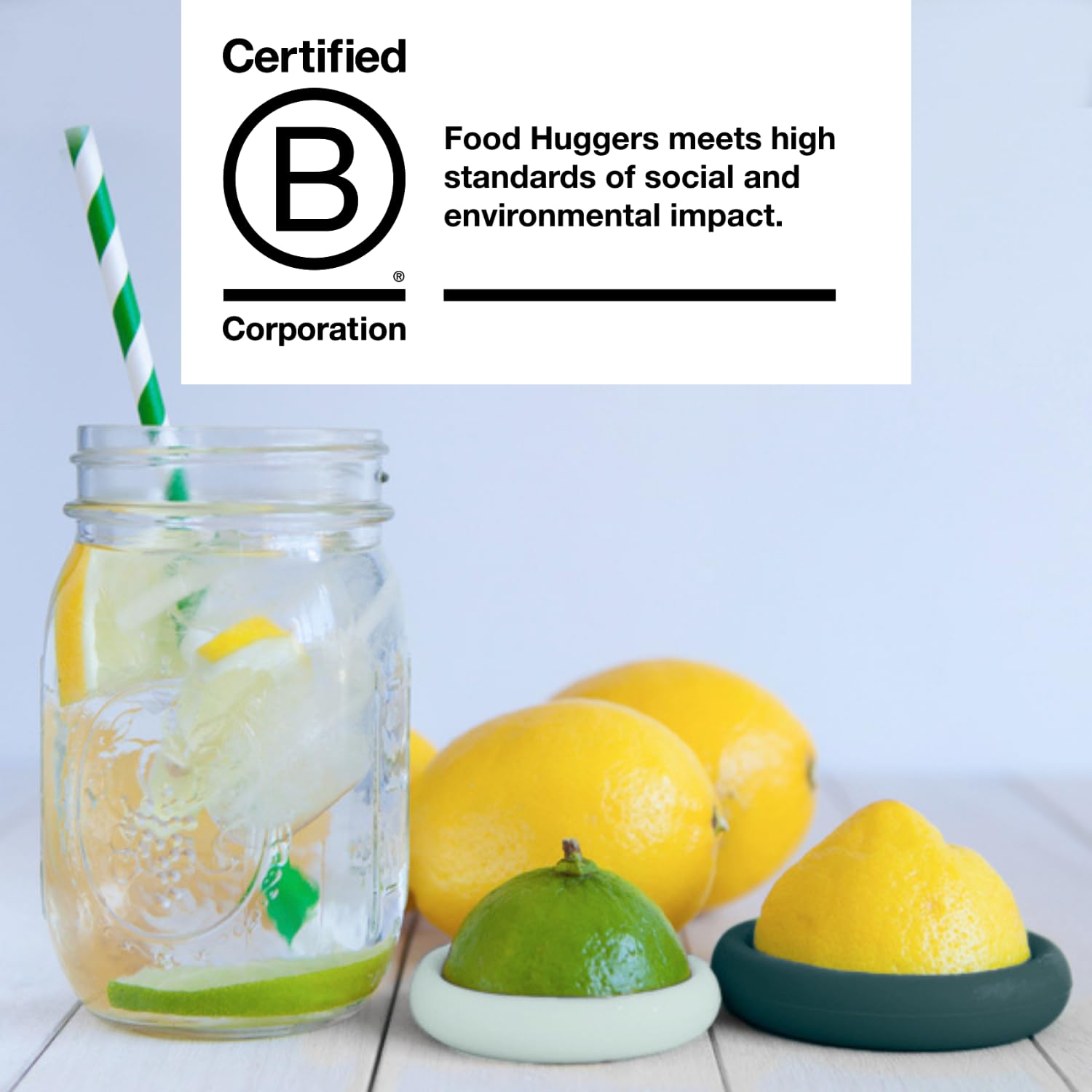 Food Huggers 2Pc Reusable Silicone Citrus Savers | Bpa Free & Dishwasher Safe | Fruit Produce Storage For Orange, Lemon, Lime, B
