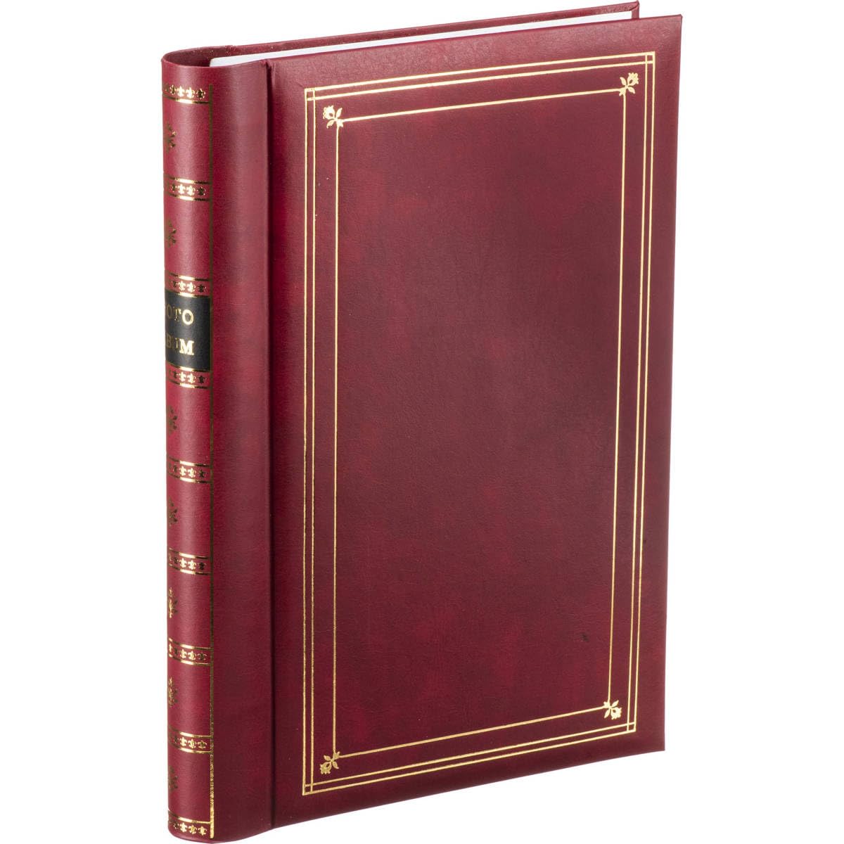 Spiral Bound Photo Album 300 Bi-Directional Memo Pockets Hold 4x6 Photos, Burgundy