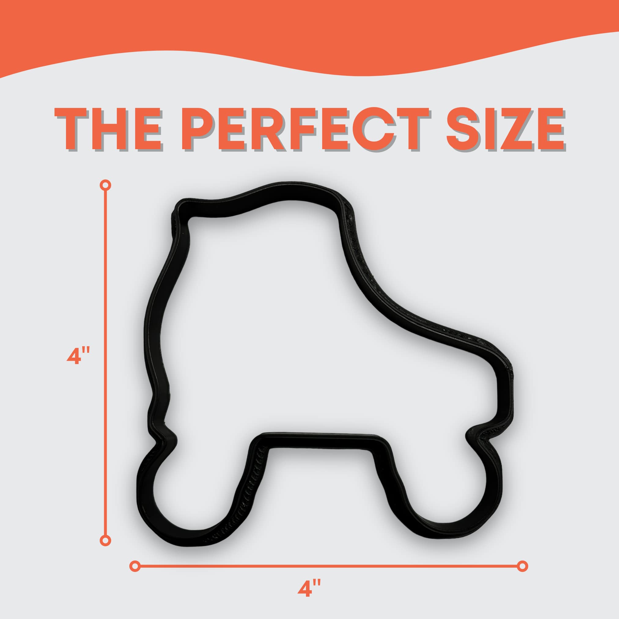 Roller Skates Cookie Cutter With Easy To Push Design (4 Inch)