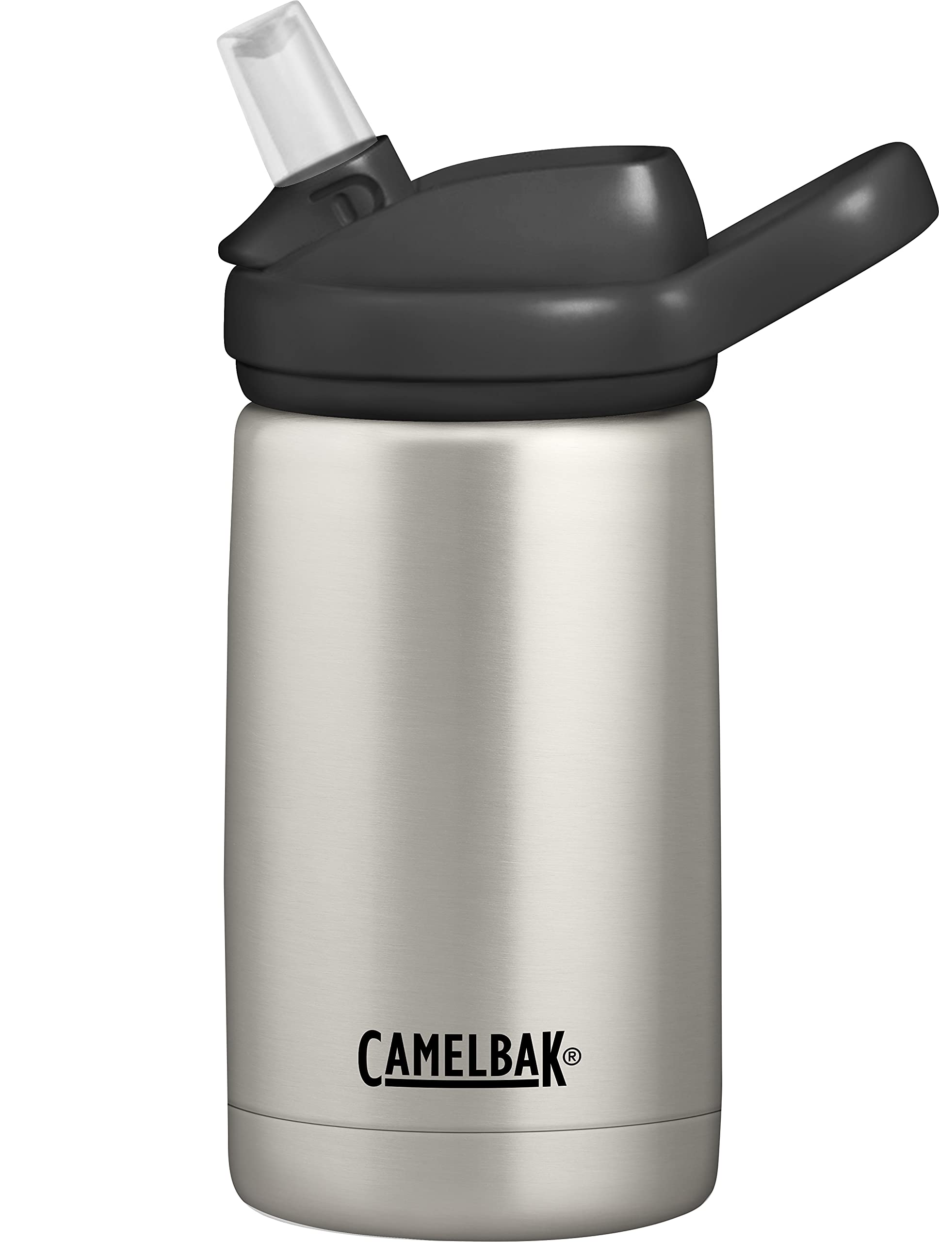 CamelBak Eddy+ Kids Bite Valve Straw Insulated Stainless Steel Water Bottle Sharks of the World, 12oz
