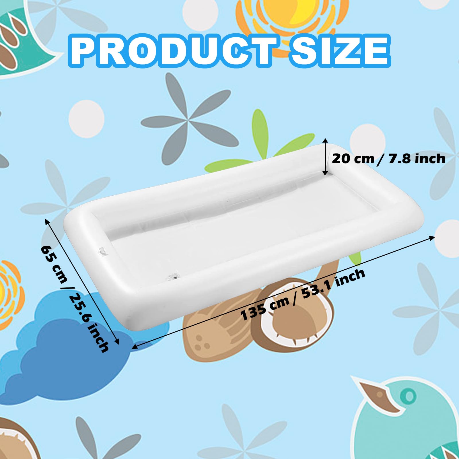 Aituosi Inflatable Ice Serving Buffet Bar With Drain Plug - Bbq Picnic Pool Party Supplies Buffet Salad Food & Drinks Tray For P