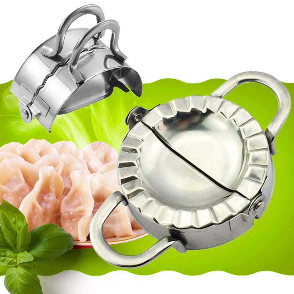 Dumpling Maker - Dumpling Press/Stainless Steel Empanada Press/Pie Ravioli Dumpling Wrappers Mold Kitchen Accessories (9.5Cm/3.7