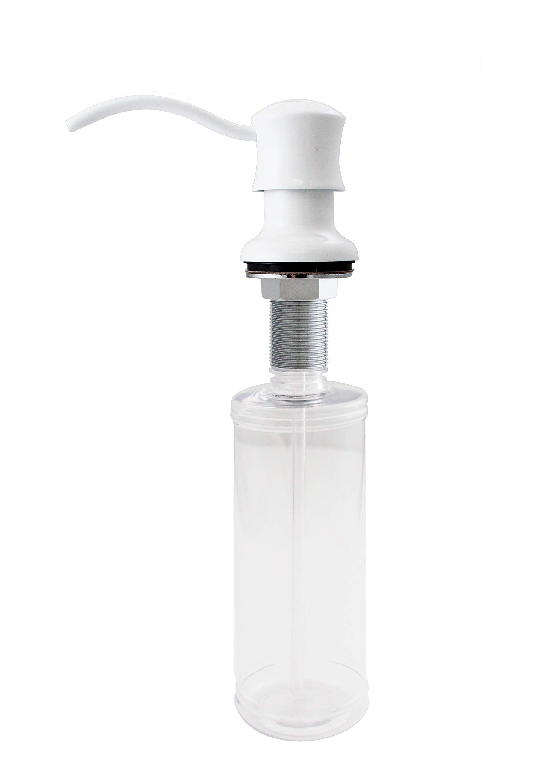 Premium Style Soap Or Lotion Dispenser With Large Capacity Bottle (10 Oz.) White