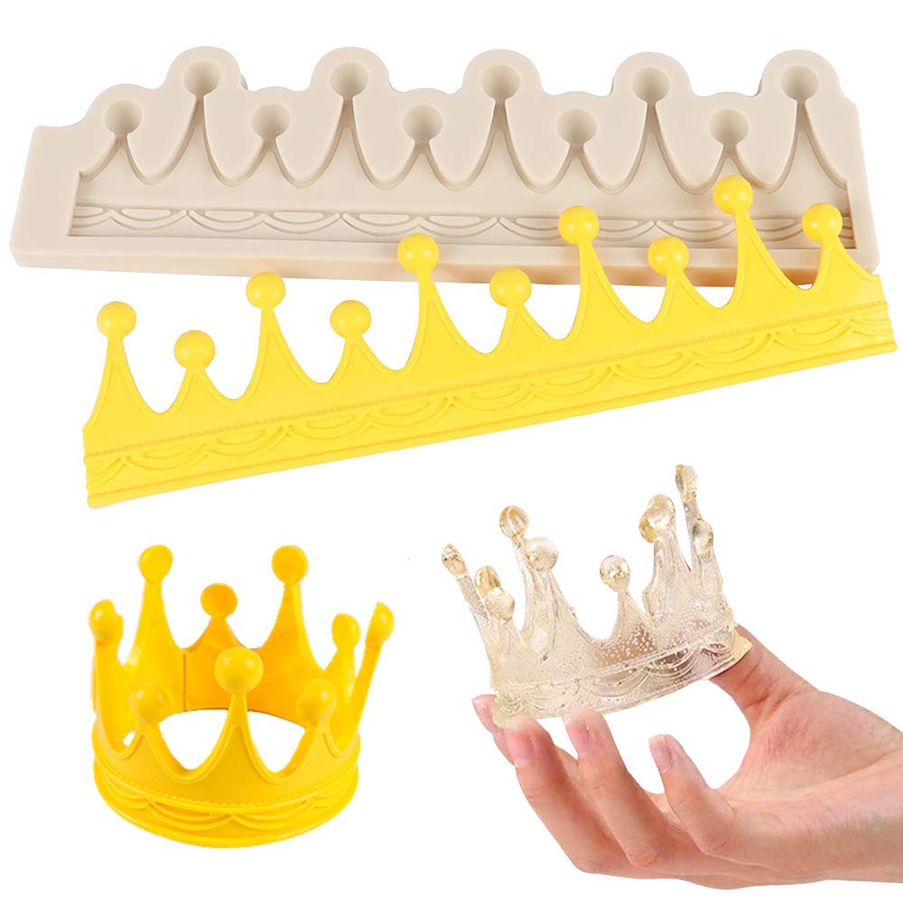 3D Circle Crown Shape Silicone Fondant Mold Chocolate Molds Sugarcraft Candy Mold Gumpaste Mould Cake Cupcake Topper Decoration