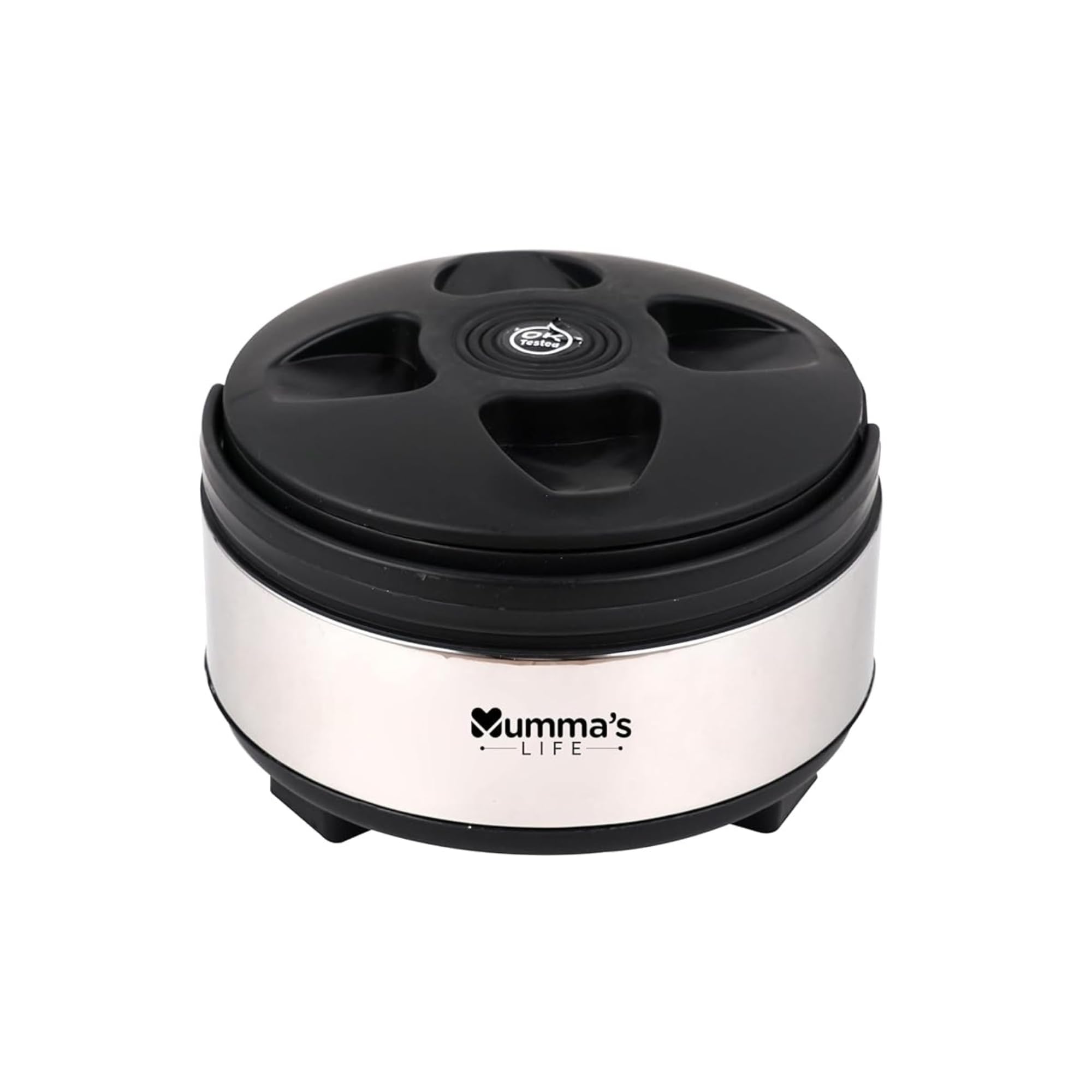 Life Stainless Steel Casserole For Roti | Hot Box For Kitchen | Hot Pot For Home | Chapati Box | Serving Bowl With Lid (Silver, 