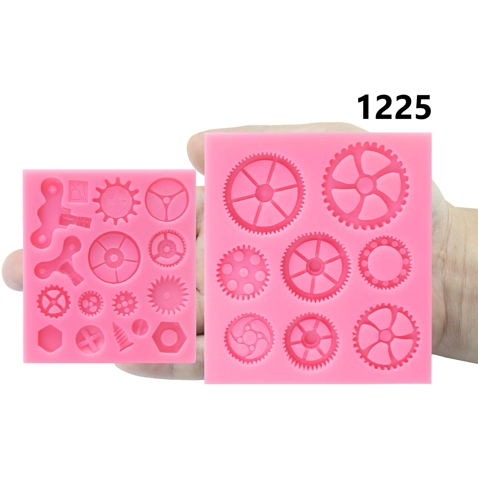 Funshowcase Steampunk Style Clock Watch Wheel Cogs Gears Candy Silicone Mold For Sugarcraft, Cake Decoration, Cupcake Topper, Fo