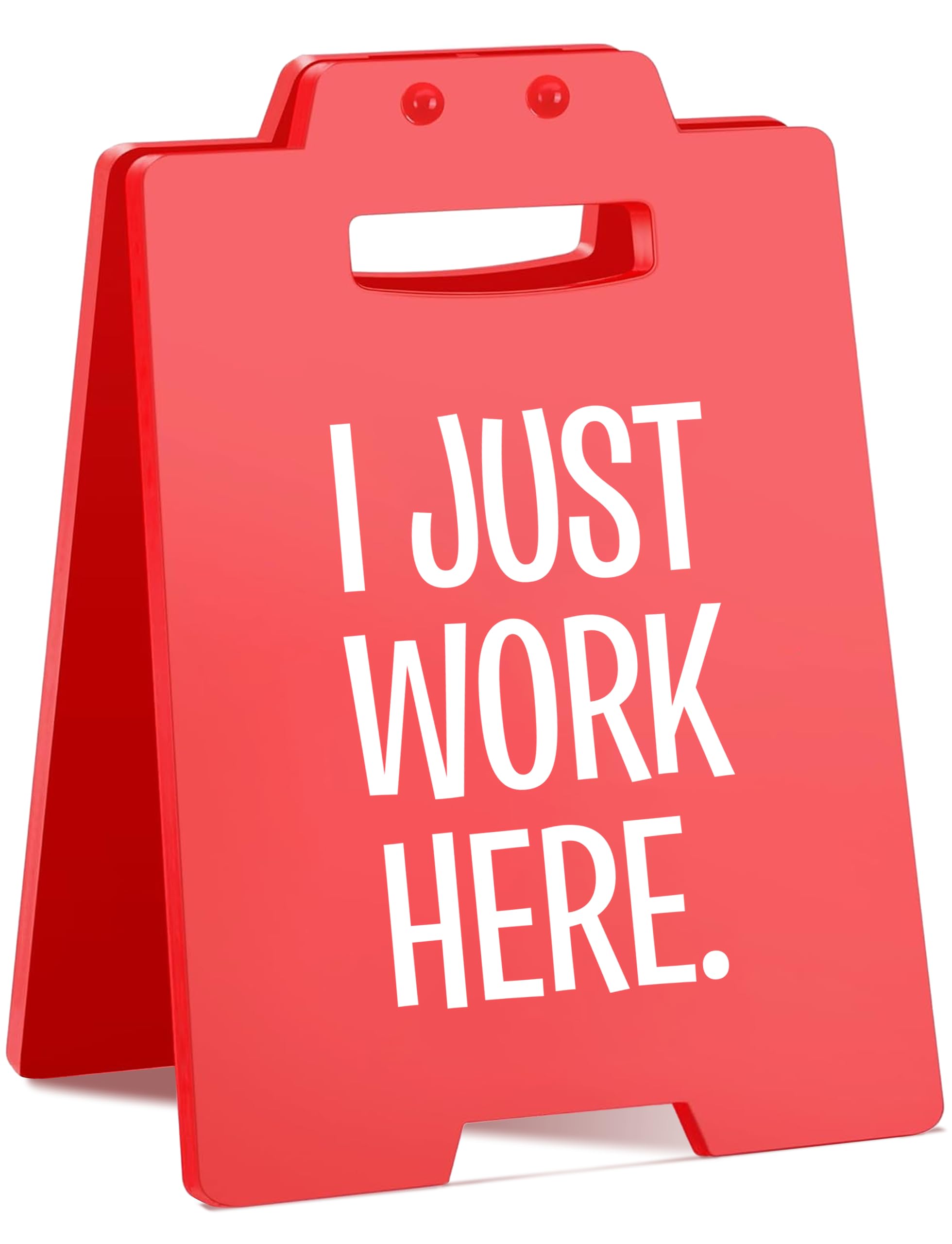 Funny Desk Sign | Cute Office Cubicl Decor | I Just Work Here | Humorous Gift for Coworkers, Boss, Manager, or Just for Yourself