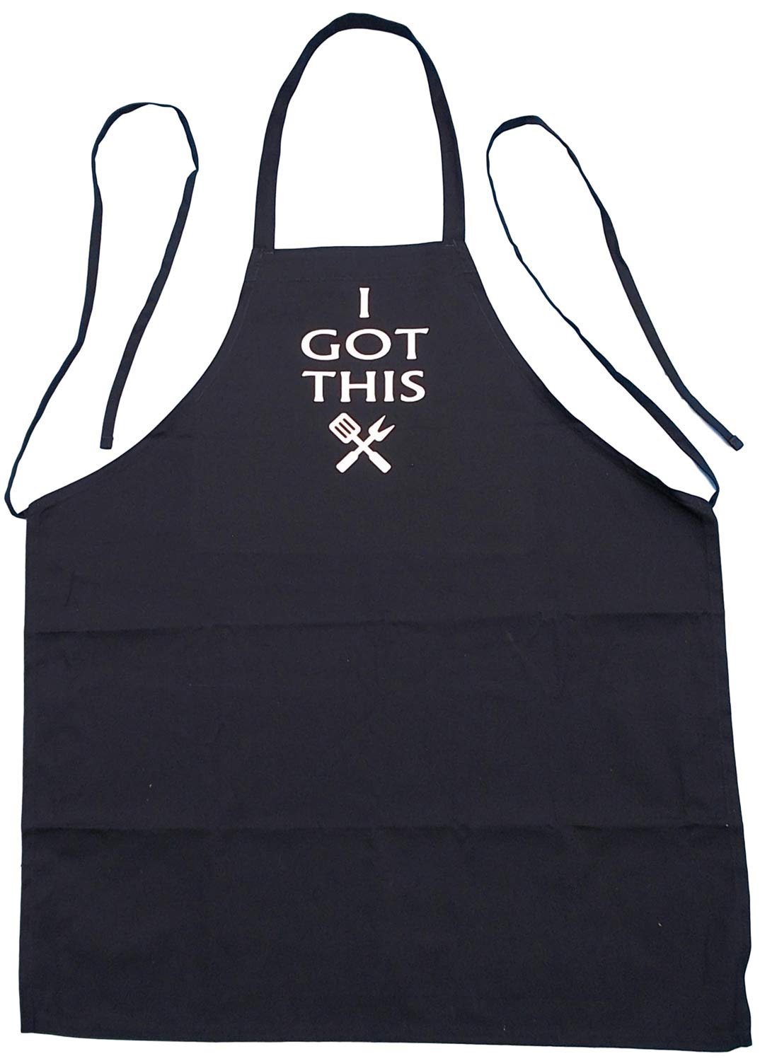 Funny Grilling Aprons For Men Or Women I Got This, Black, Extra Long Ties