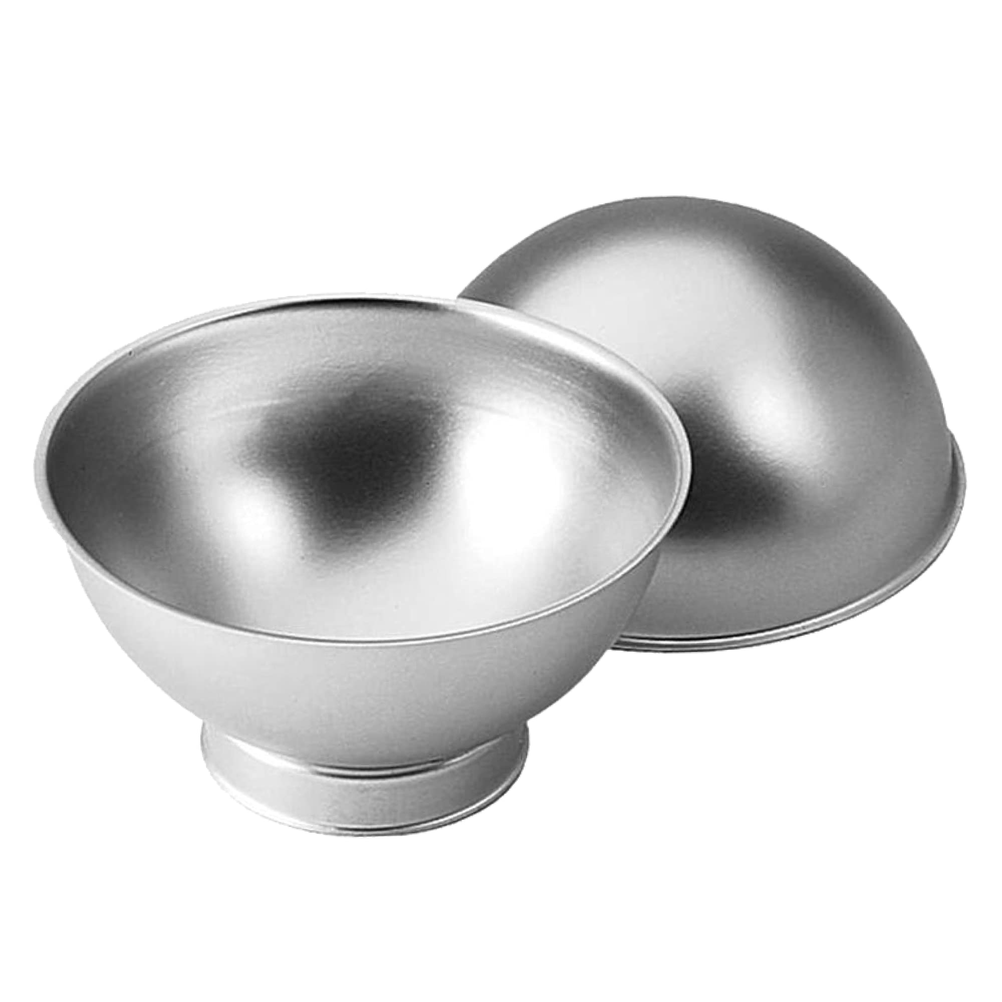 Wilton Aluminum 3D Sports Ball Pan Set, For Baking 6-Inch Spherical Shapes, Made With Natural Anodized Aluminum, Made Without Pf